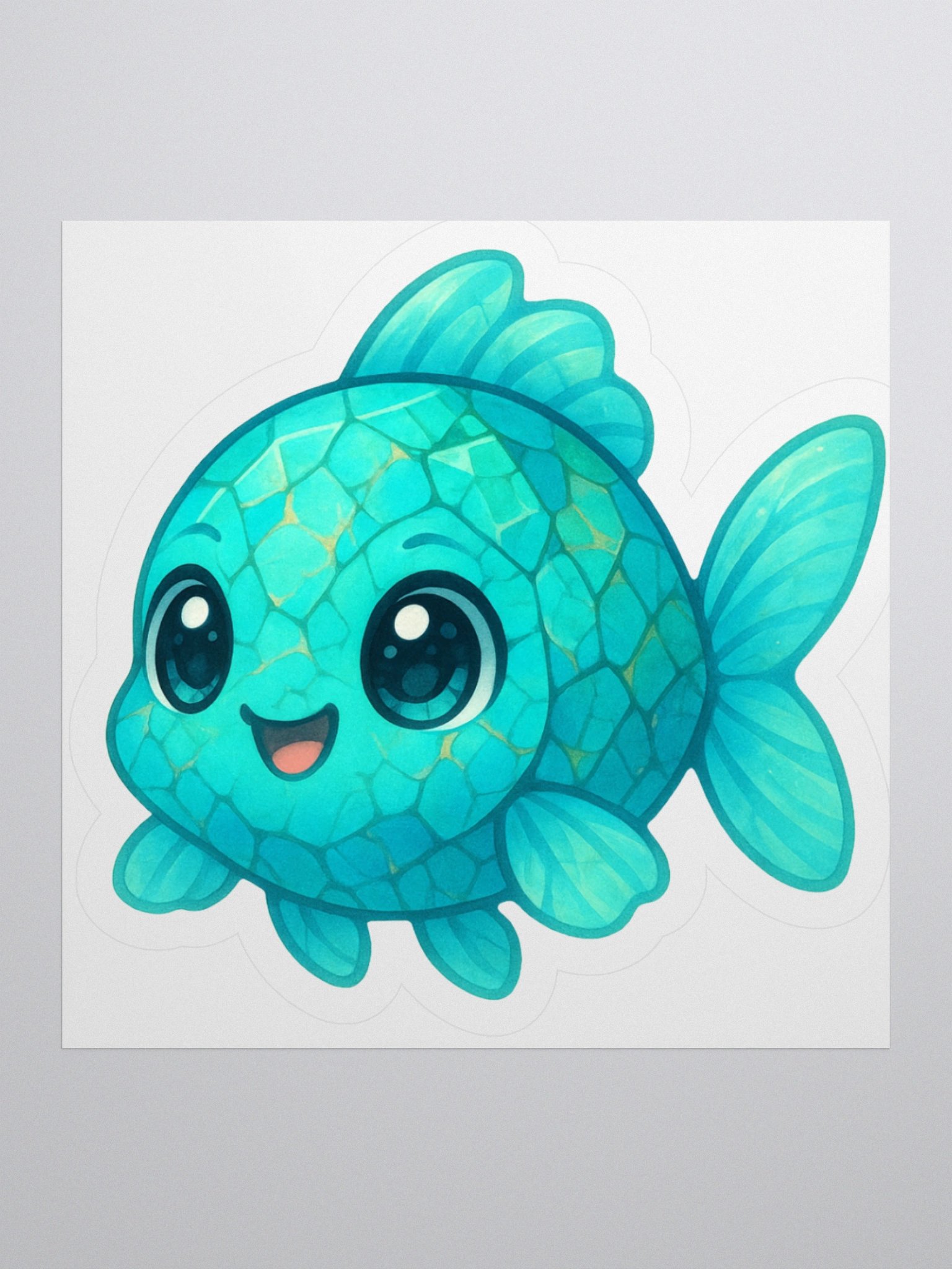 Turquoise (December) Fish Sticker product image (2)