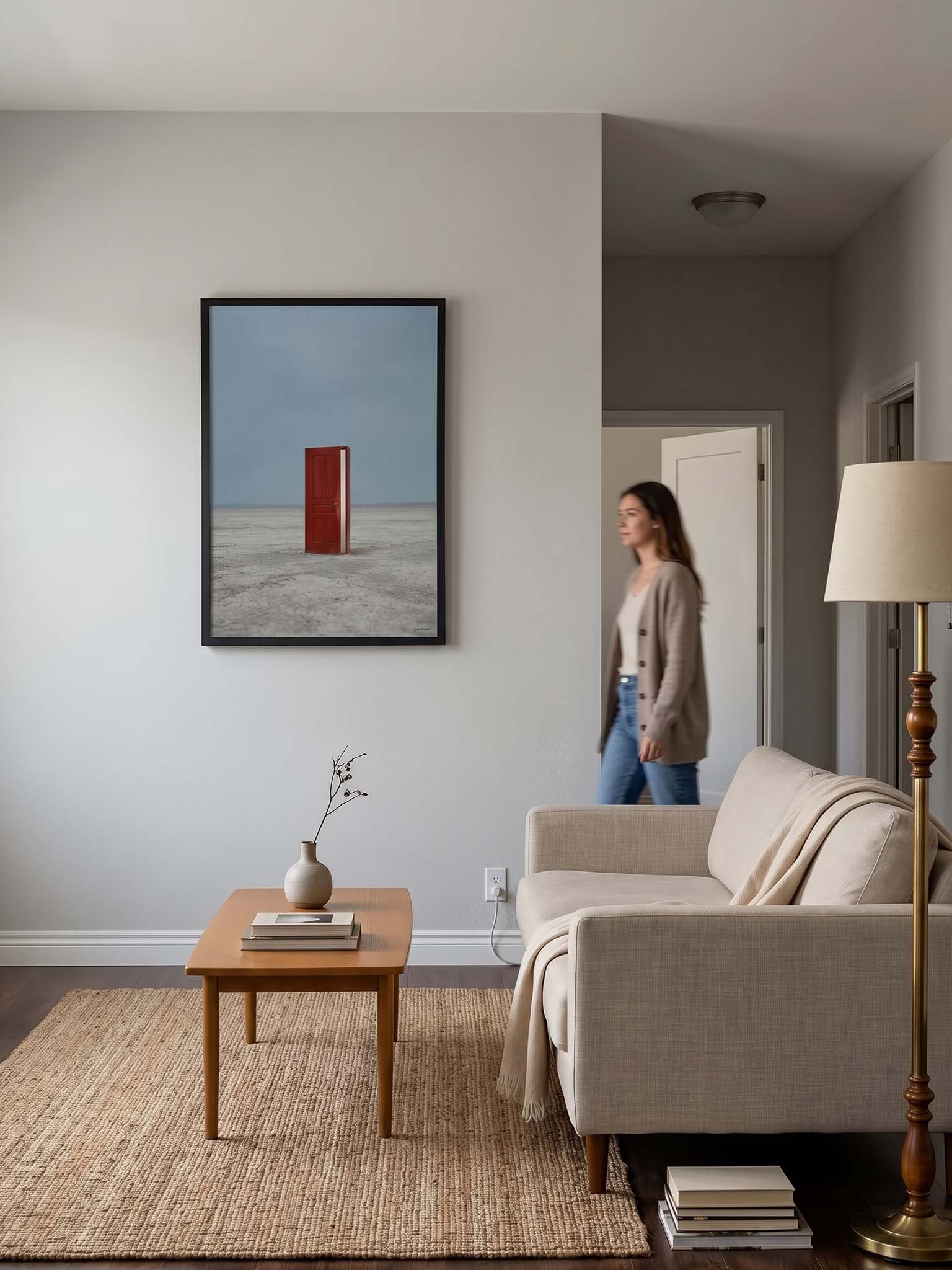 The Red Door - Surreal Minimalist Wall Art product image (73)