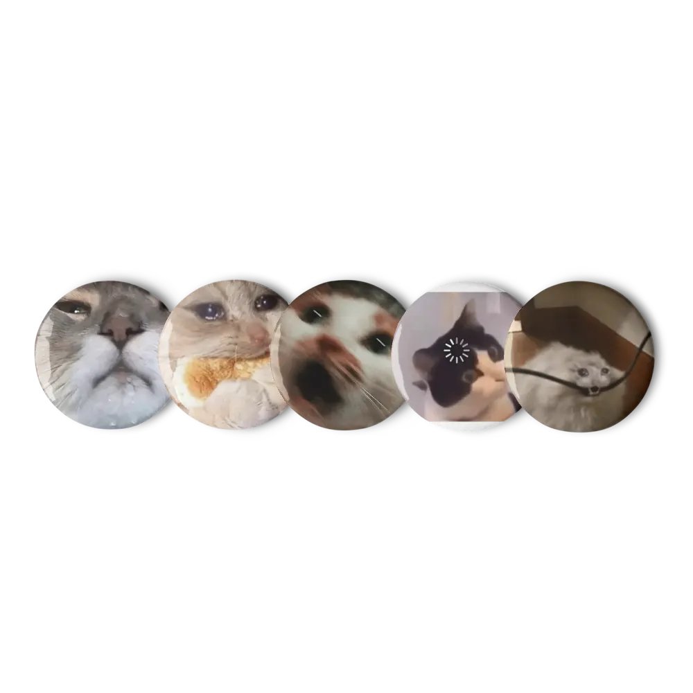 Set of Pin Buttons: Meme Cats 11 product image (6)