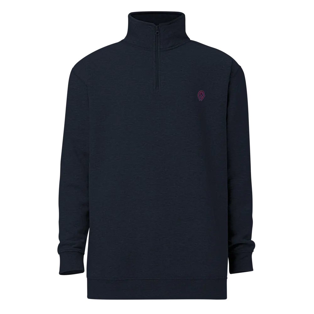 EXCLAIMING MENTALLY (grape design 2) embroidered quarter zip product image (12)