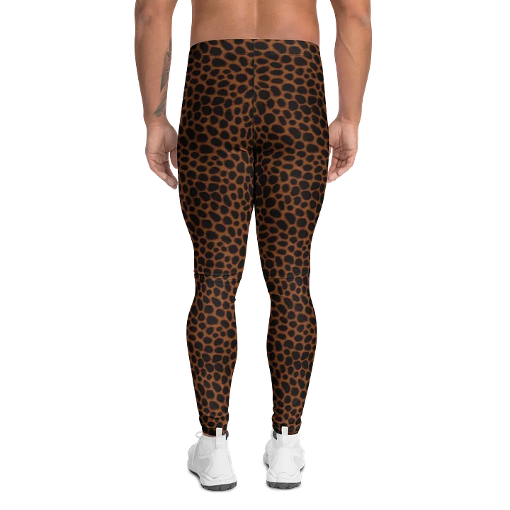 Watercolor Brown Leopard Print Men's Leggings product image (2)
