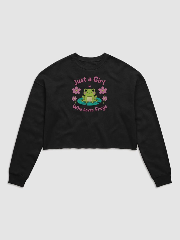 Frog Love Fleece Crop Sweatshirt Bella+Canvas (Women's) product image (1)