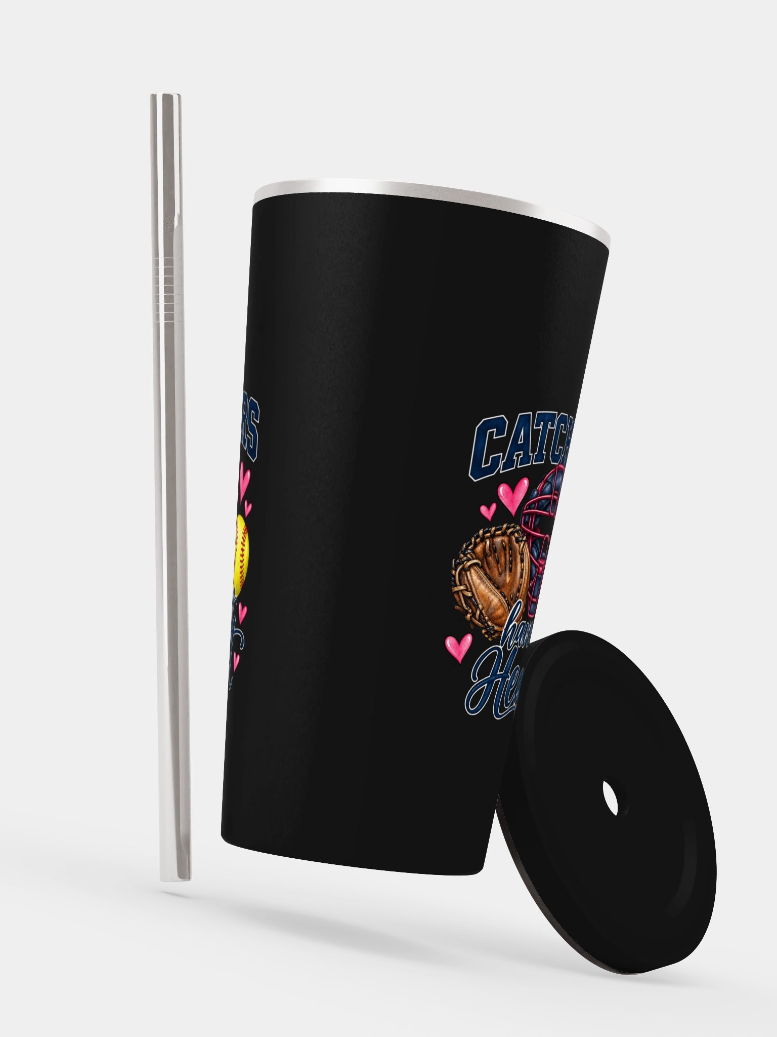 Catchers Have My Heart Tumbler | Softball Mom Cup product image (6)