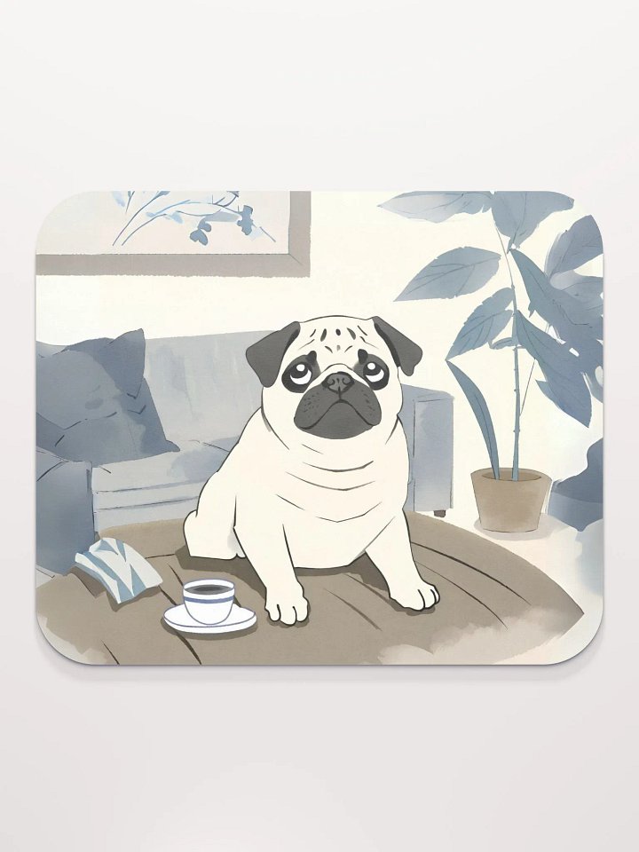 Cozy Pug Mouse Pad product image (1)