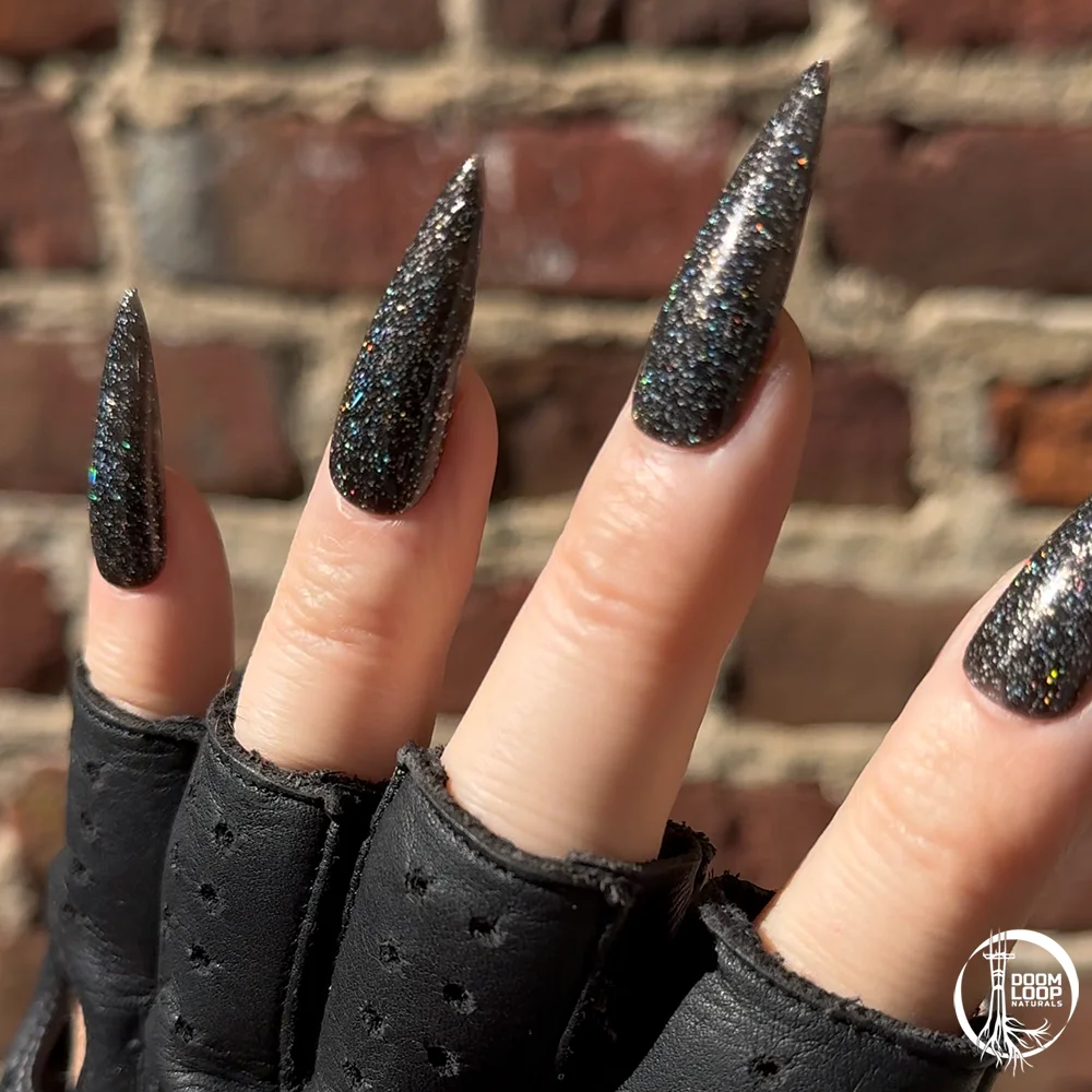 MECHANIQUE - Carbon Black Holo Glitter Nail Polish product image (4)