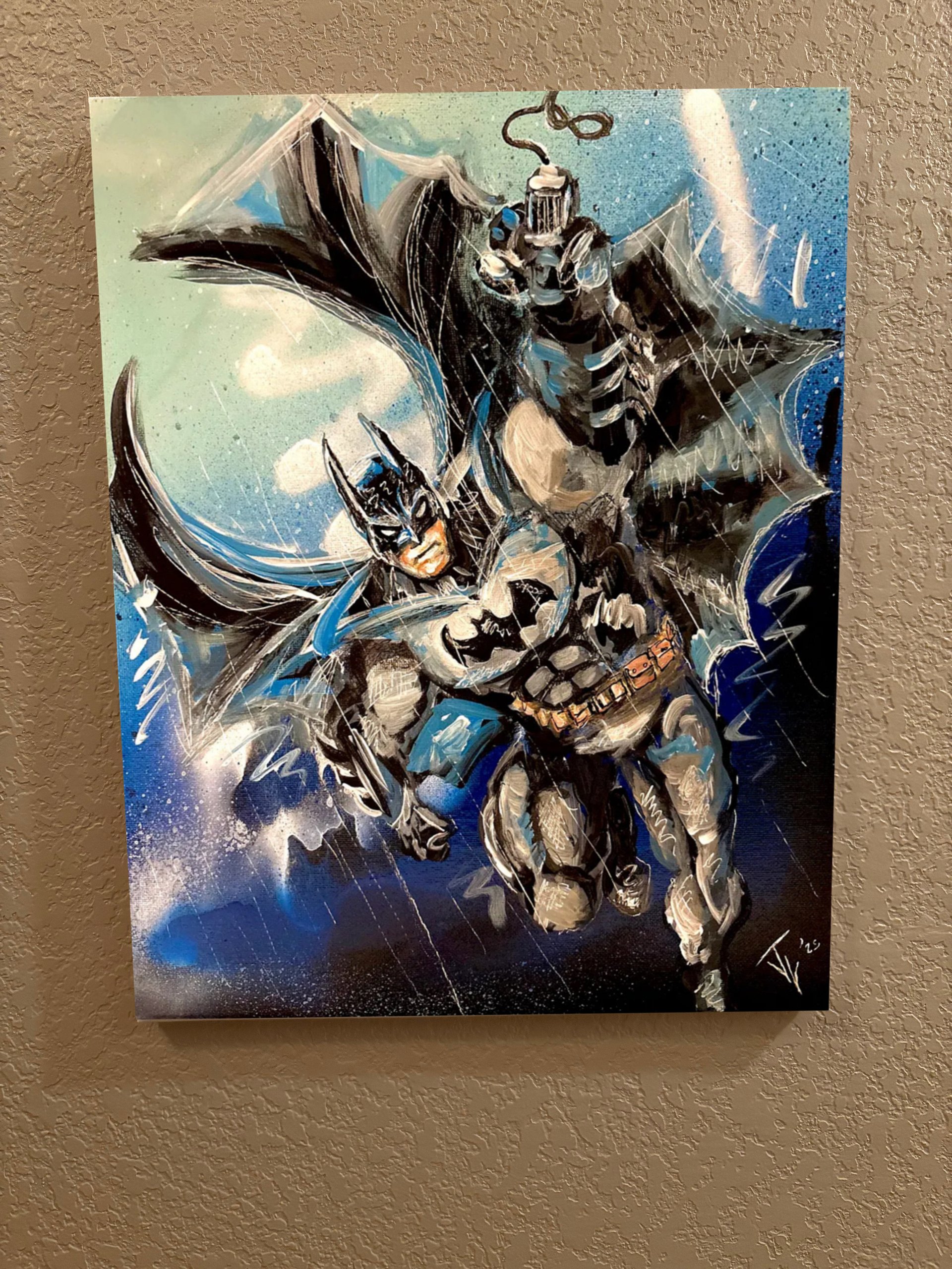 Canvas Prints of Batman Grappling in the Rain product image (6)