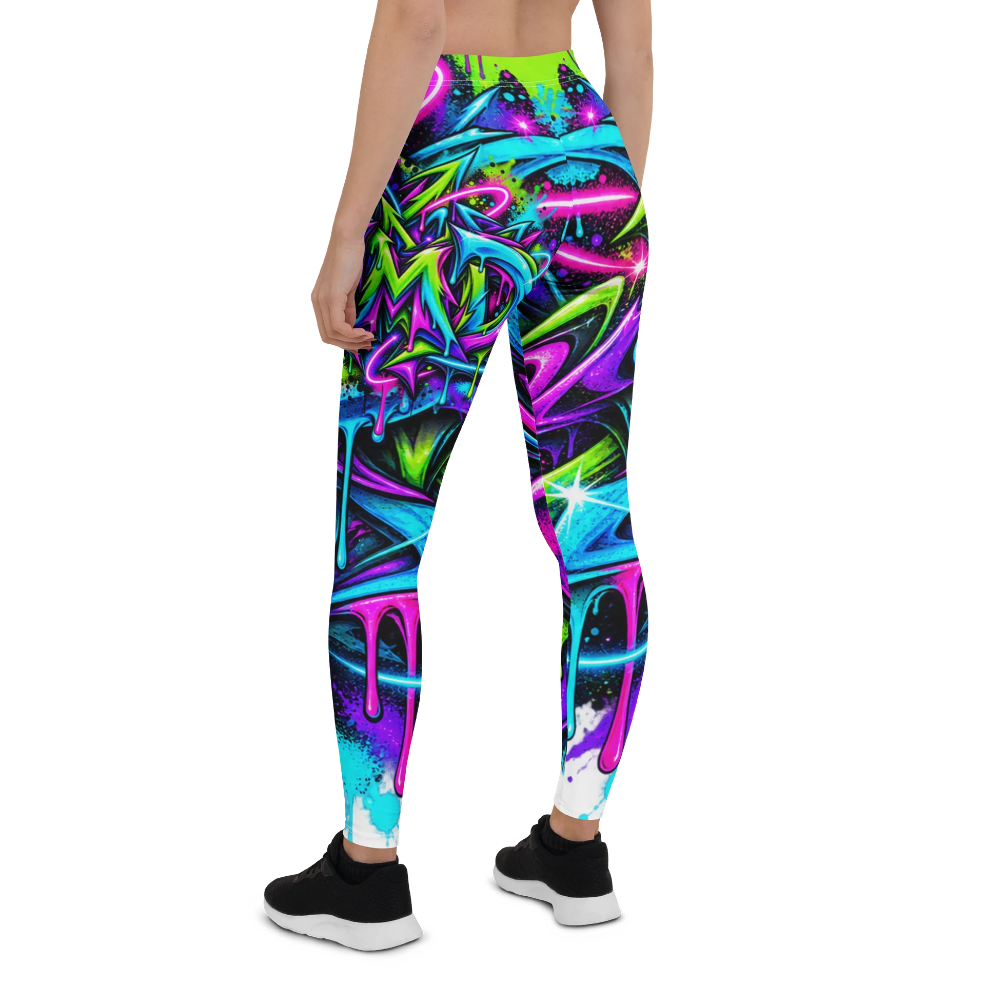 Neon Graffiti Symmetry Leggings product image (4)