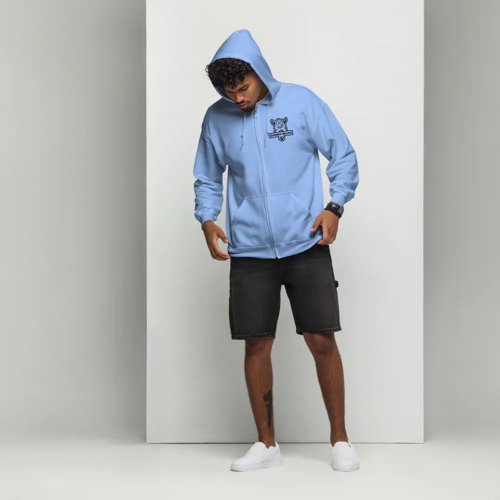 Handler-Helper Single Color Logo (Black on Light) Zip-up Hoodie product image (6)