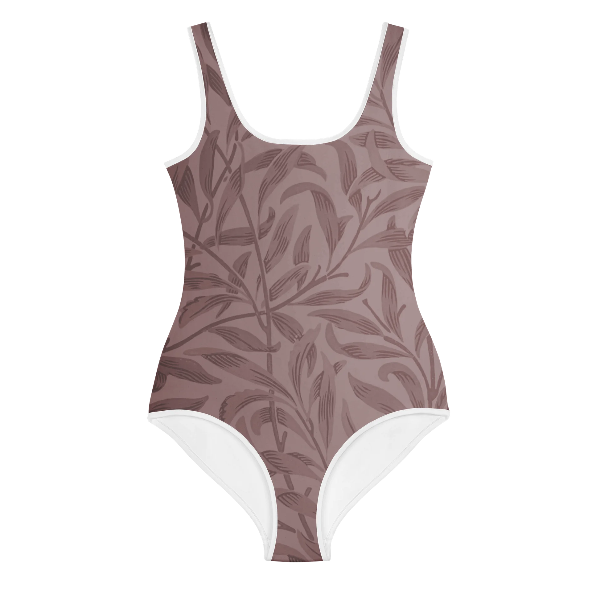 Muted Mauve Floral Youth Swimsuit product image (4)
