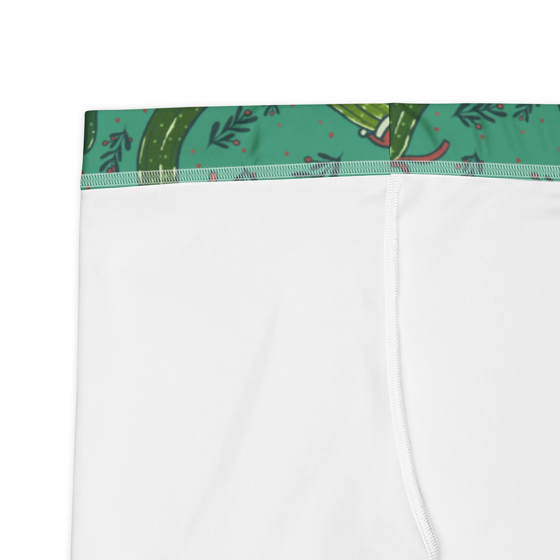 Christmas Pickles Pattern Leggings, Dark Green product image (8)