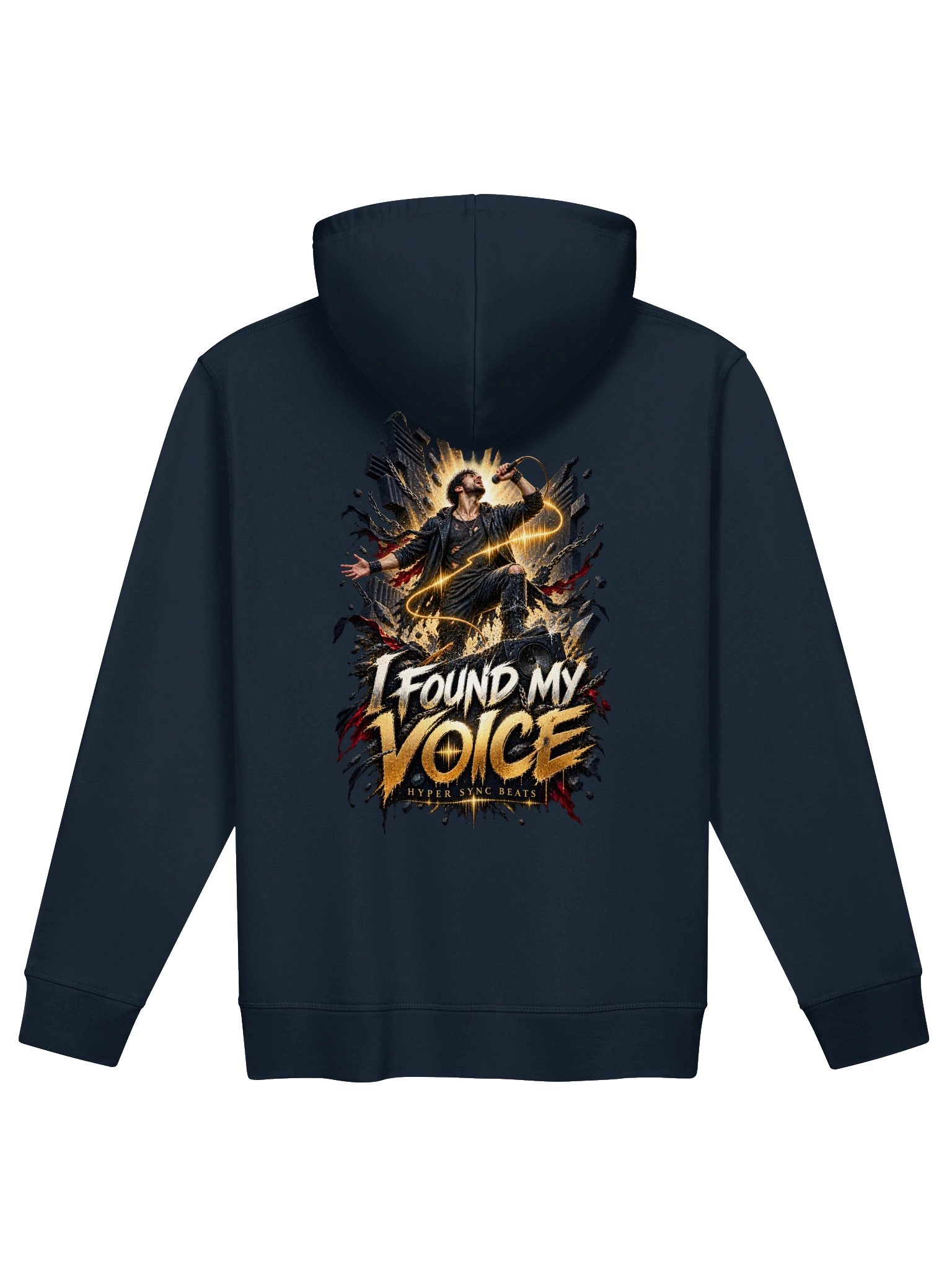 I Found My Voice—Hyper Sync Beats Organic Premium Side Pocket Graphic Hoodie product image (1)