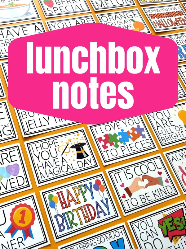 Lunchbox Notes Printables for School Lunches product image (1)