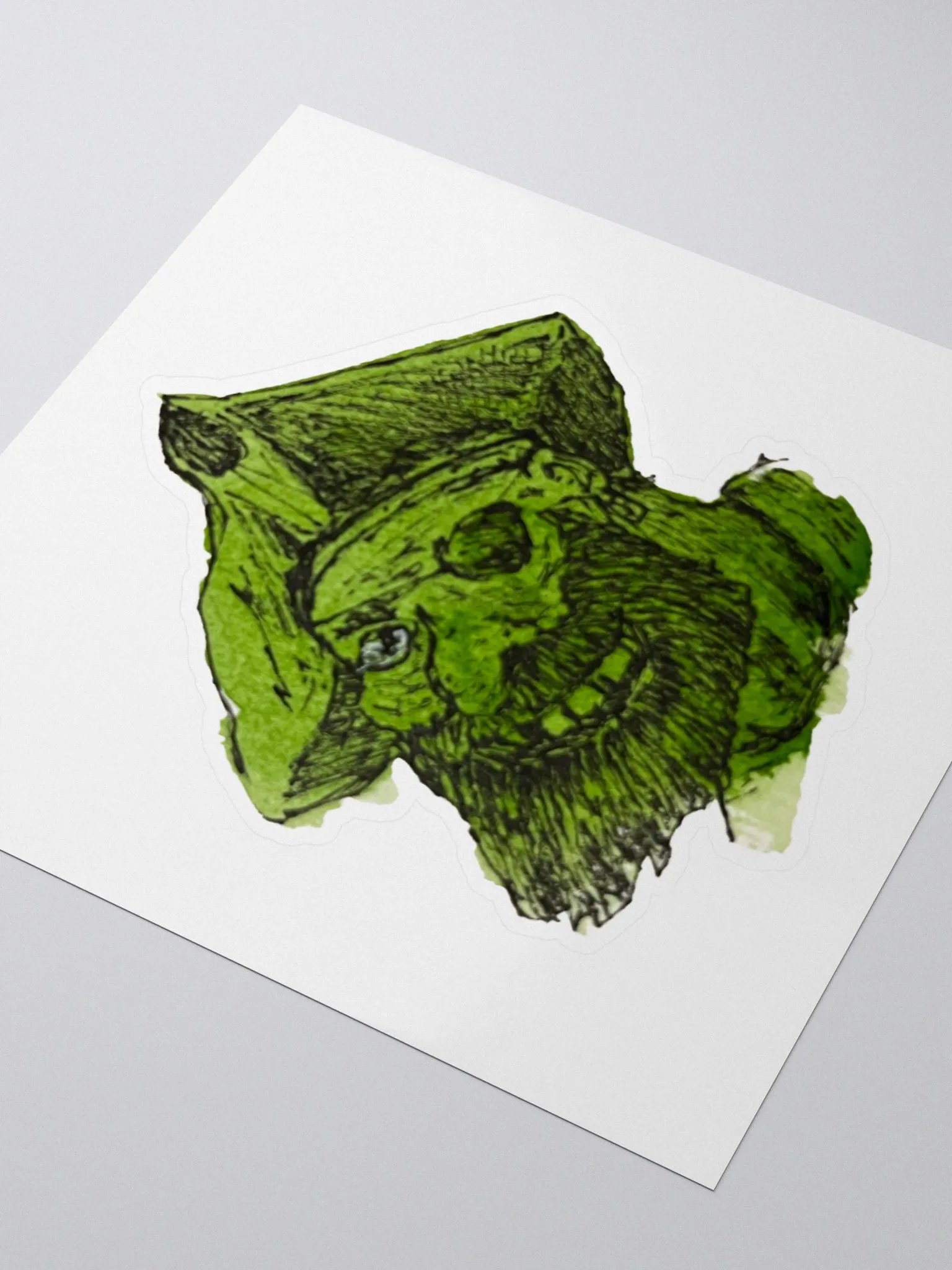Watercolour Blobs Sticker- Sap Green product image (3)
