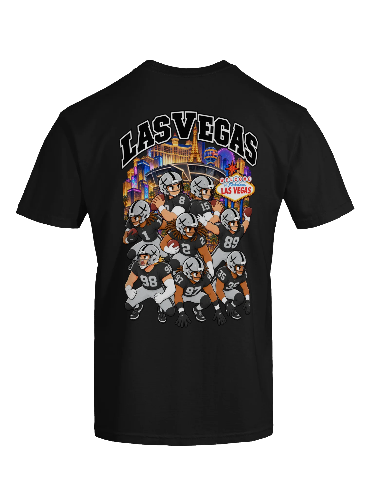 Las Vegas Football 2026 Animated Player Back Print T-Shirt product image (11)
