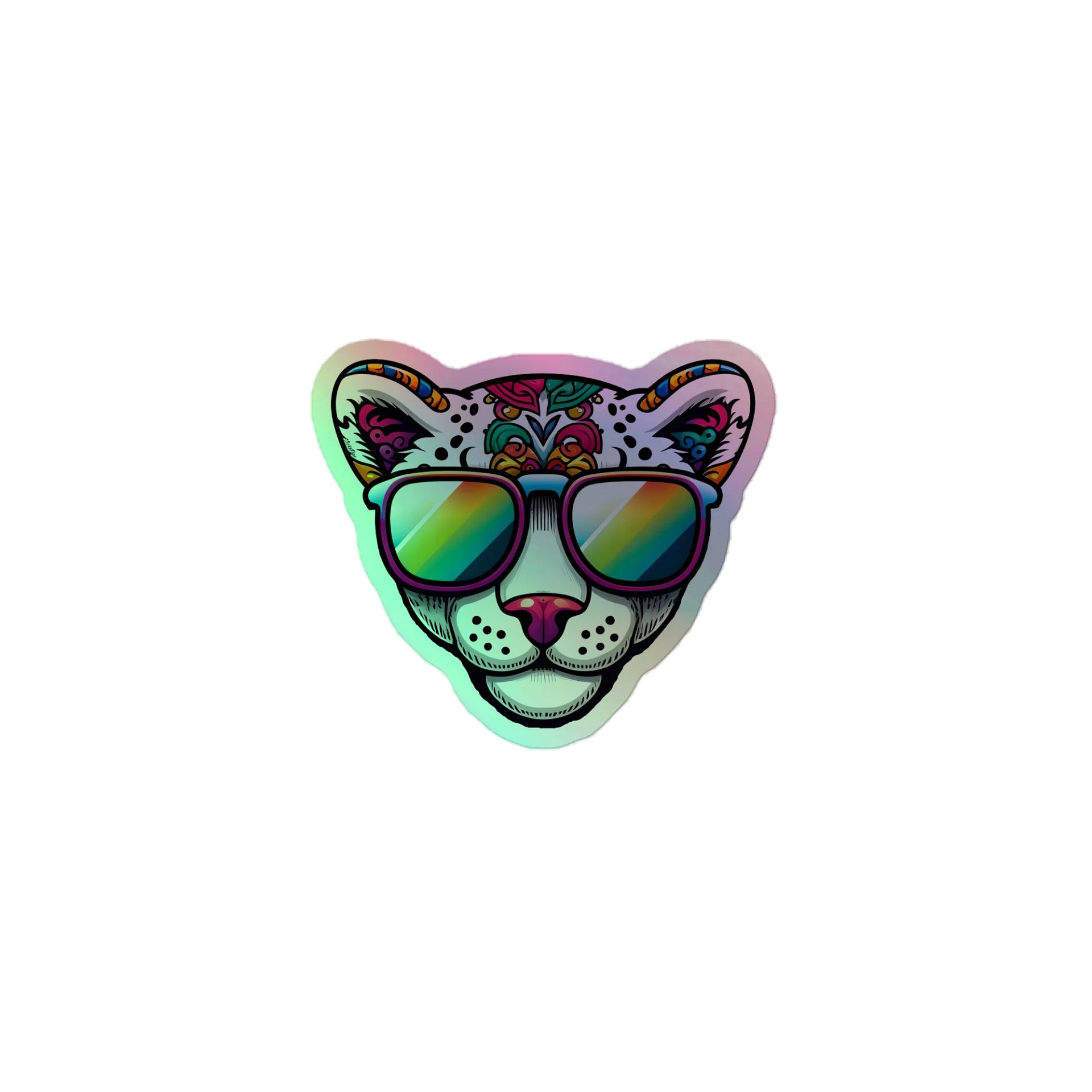 Holographic Leopard Sticker product image (1)