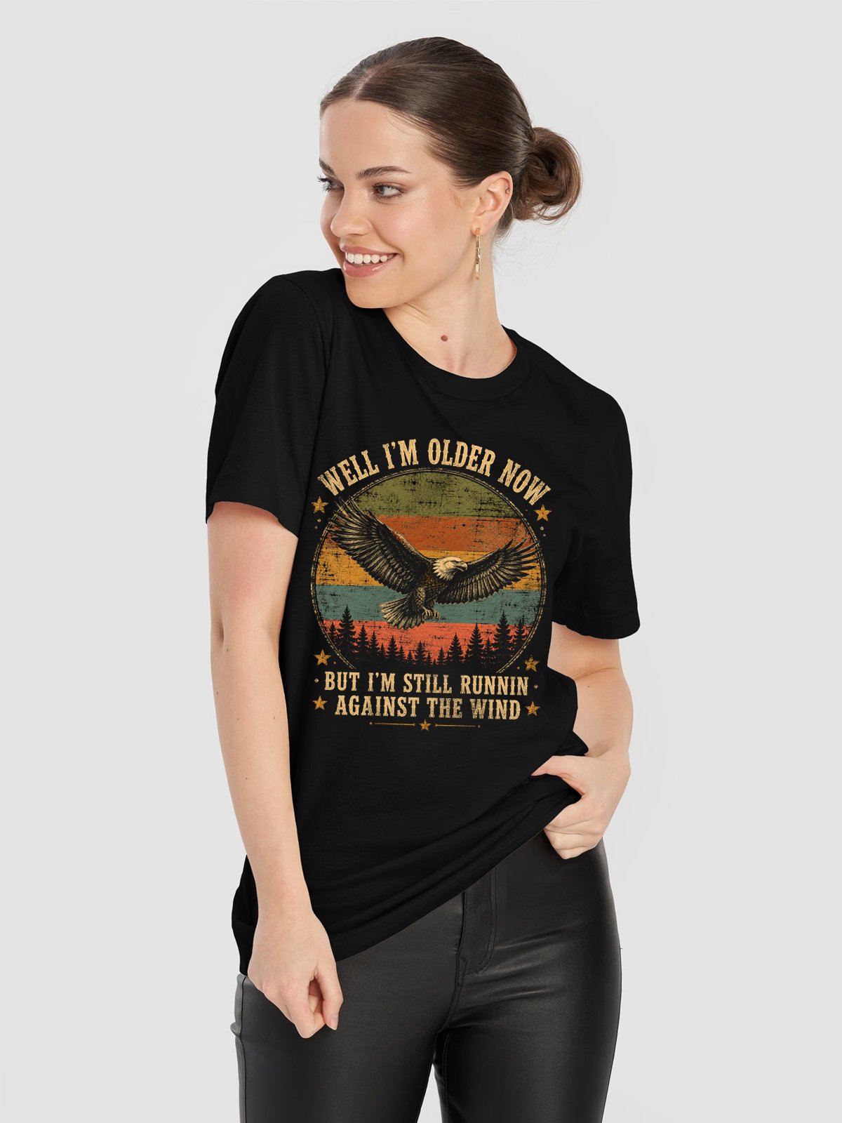 Against the Wind Retro Eagle Unisex Supersoft T-Shirt product image (3)