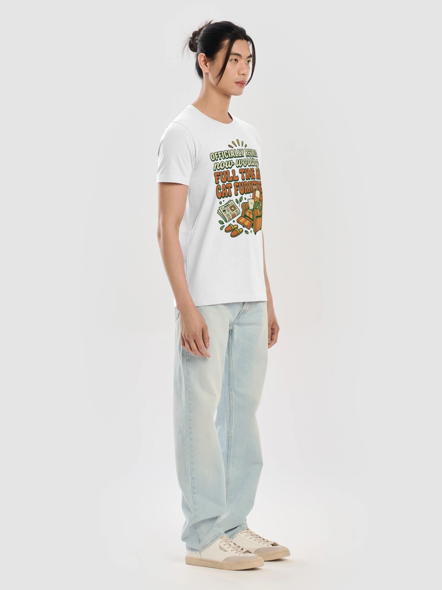 Officially Retired Now Working Full Time As Cat Furniture Shirt product image (7)