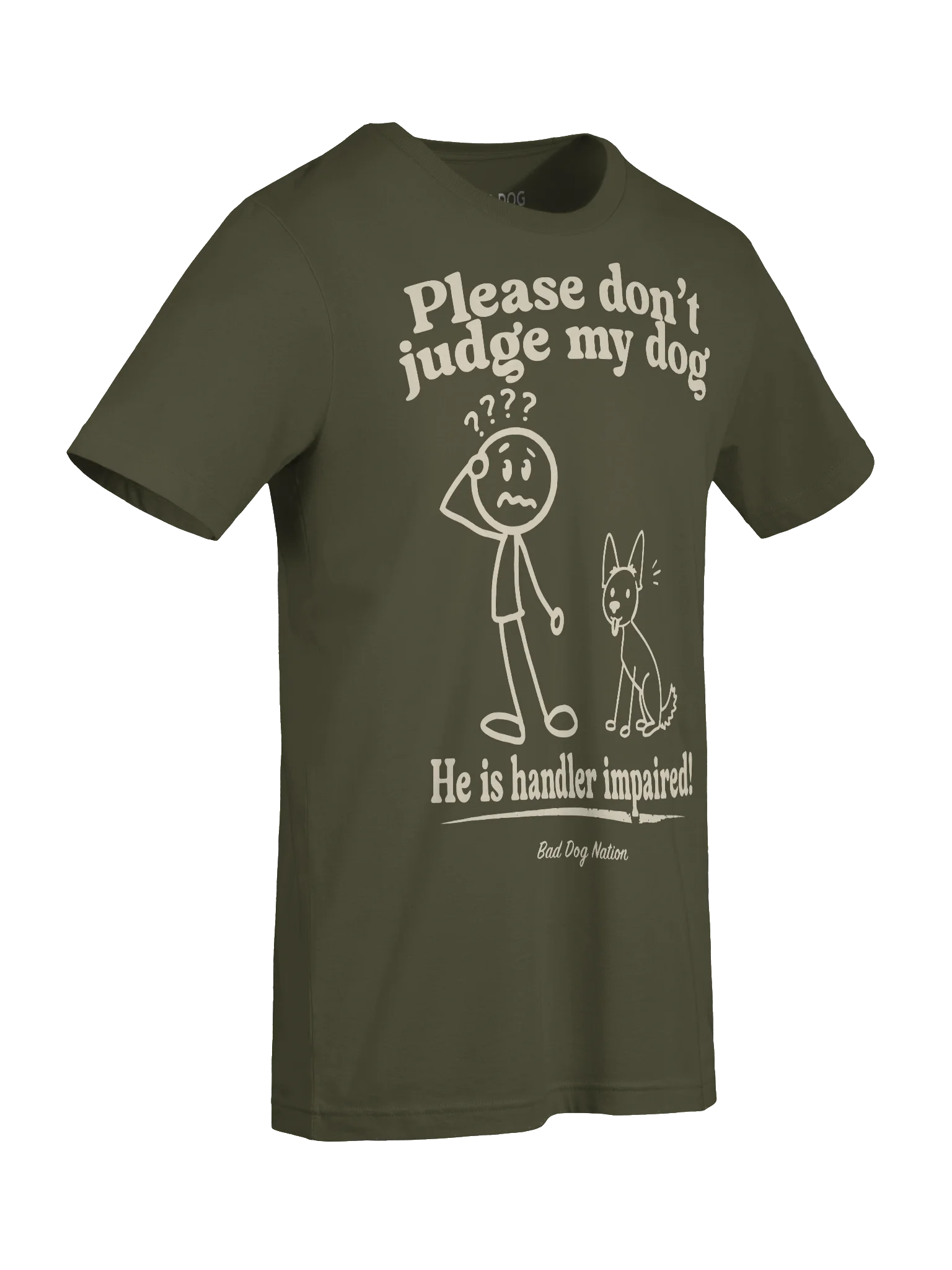 Handler impaired (male dog) - PREMIUM ADULT UNISEX T-SHIRT product image (2)
