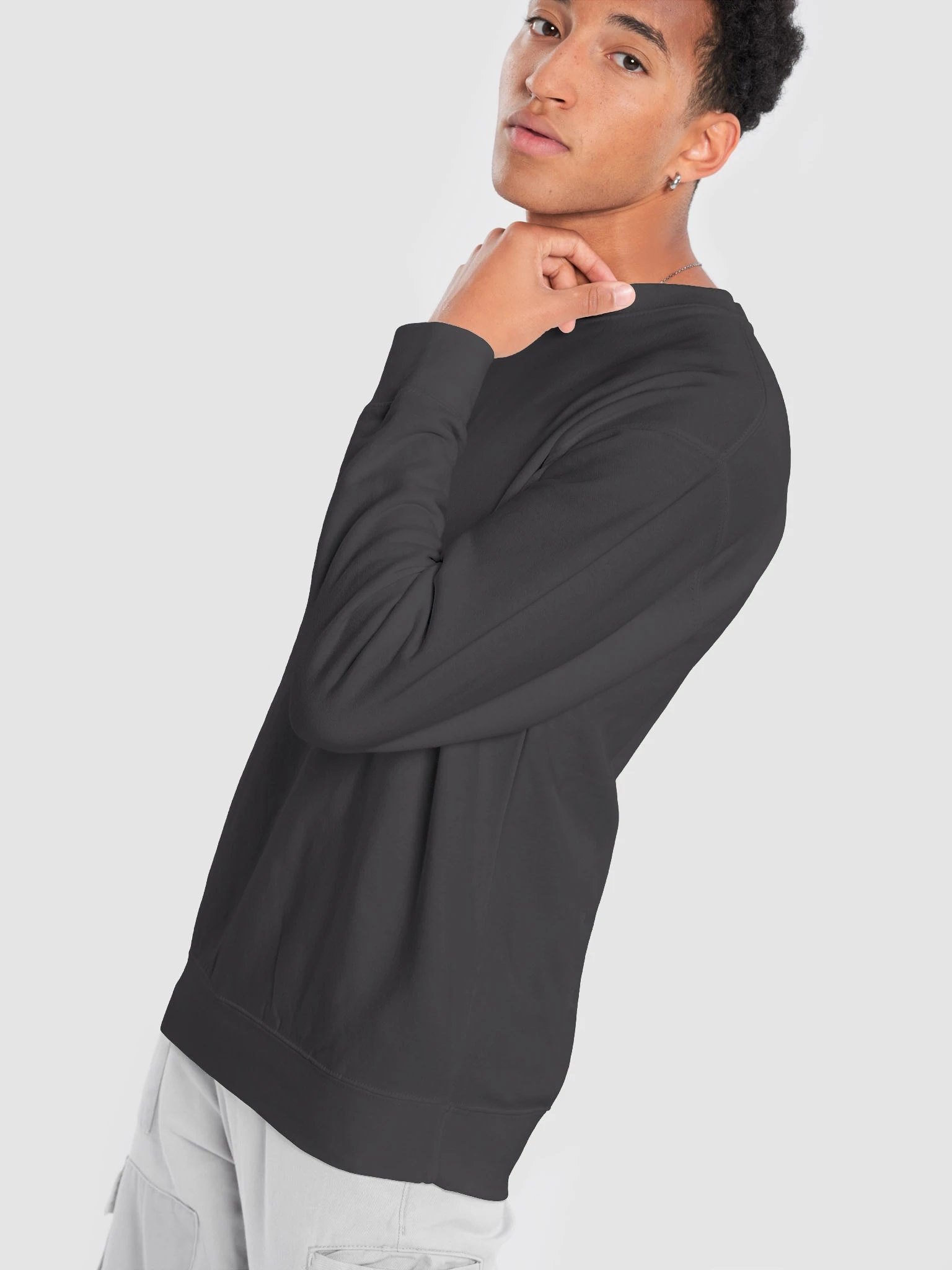 Plain Color Charcoal Heather Sweatshirt product image (2)