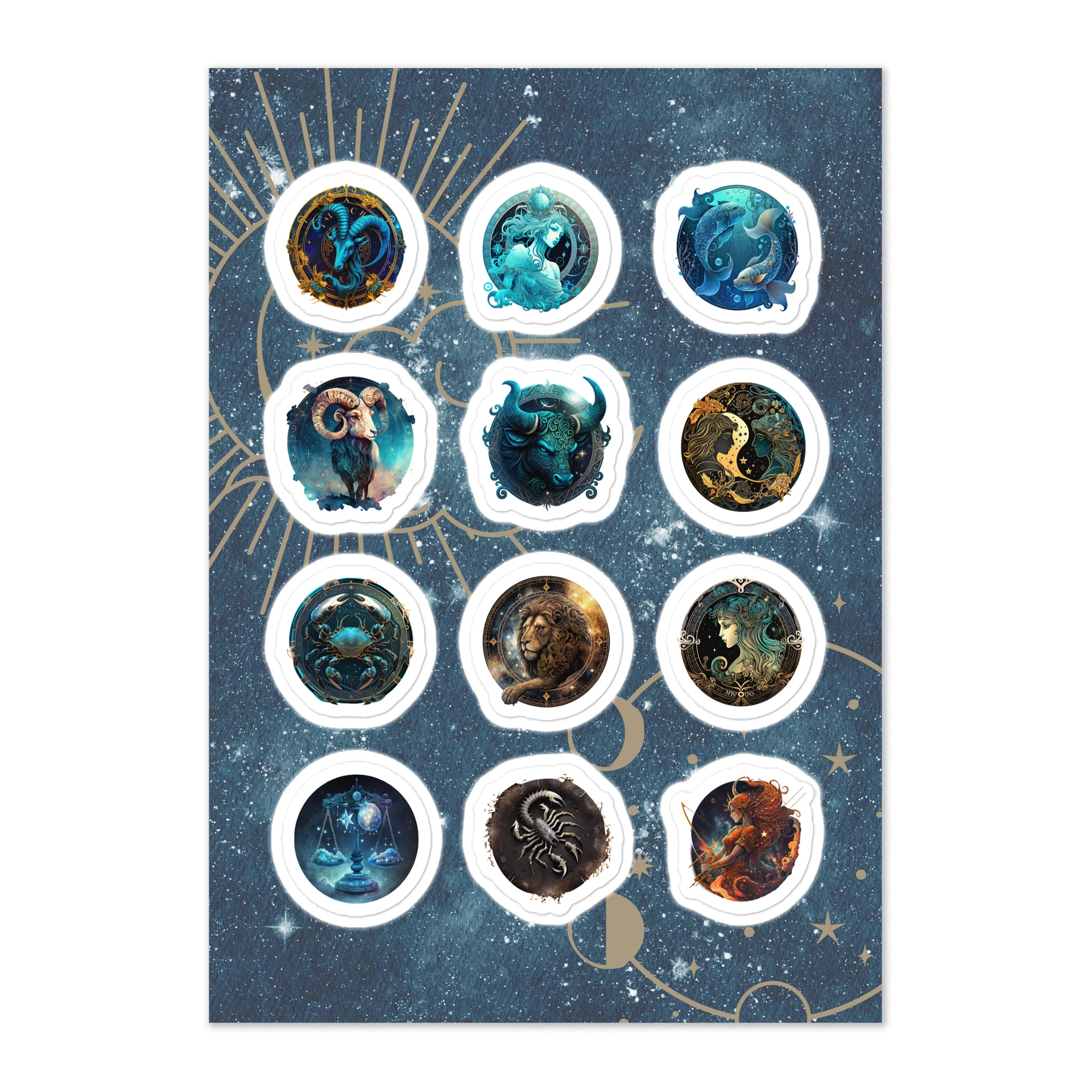 Zodiac Sticker Sheet (#1) product image (1)