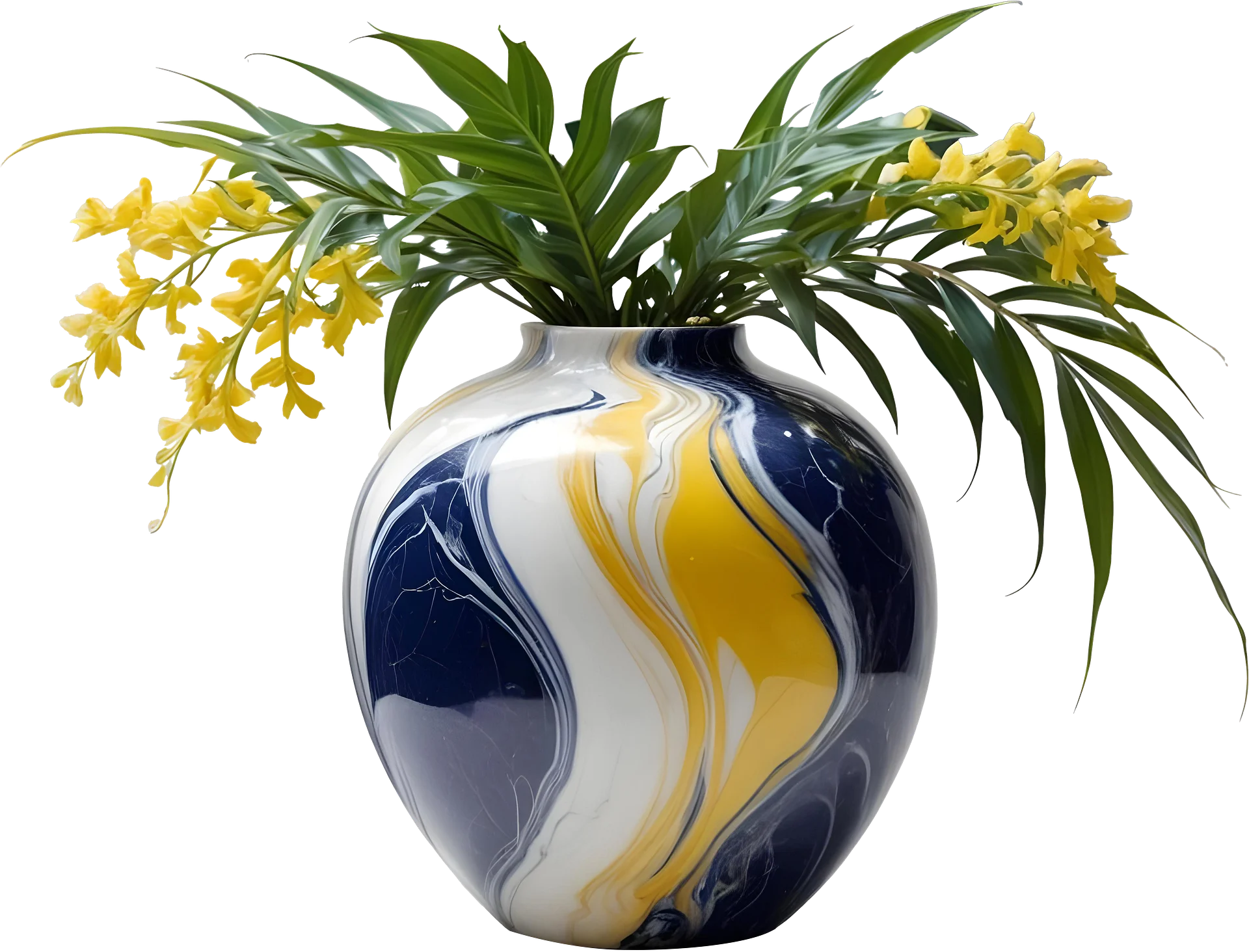 Marble Eternal – Set Sapphire Elegance Vase PNG 2 objects product image (2)