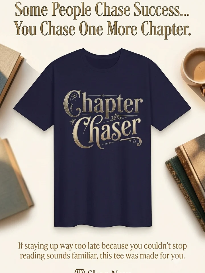 Chapter Chaser Luxury Bookish Tee – Dark Academia & Fantasy Reader T-Shirt product image (1)