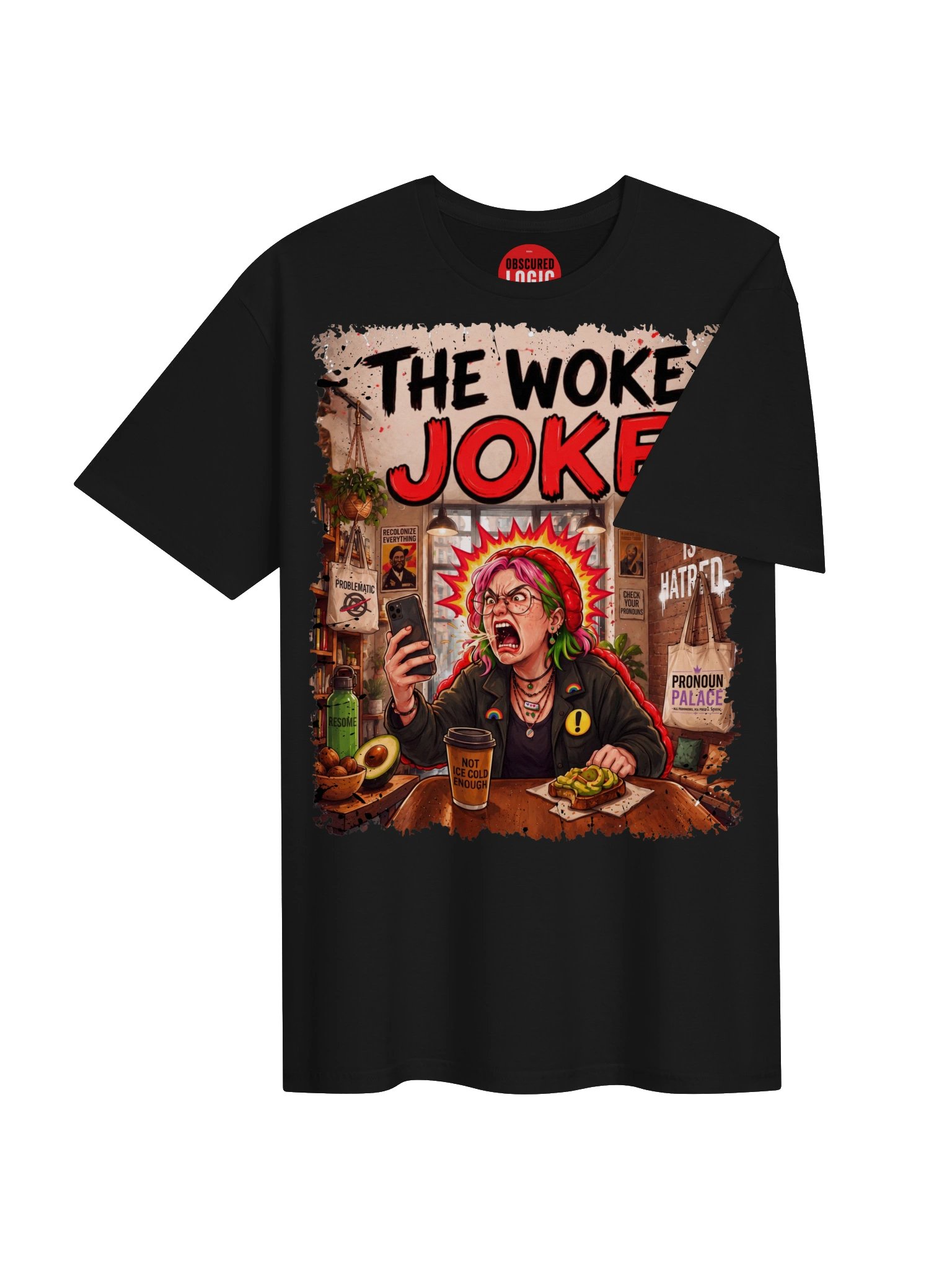 The Woke Joke Graphic Tee Unisex Black product image (4)