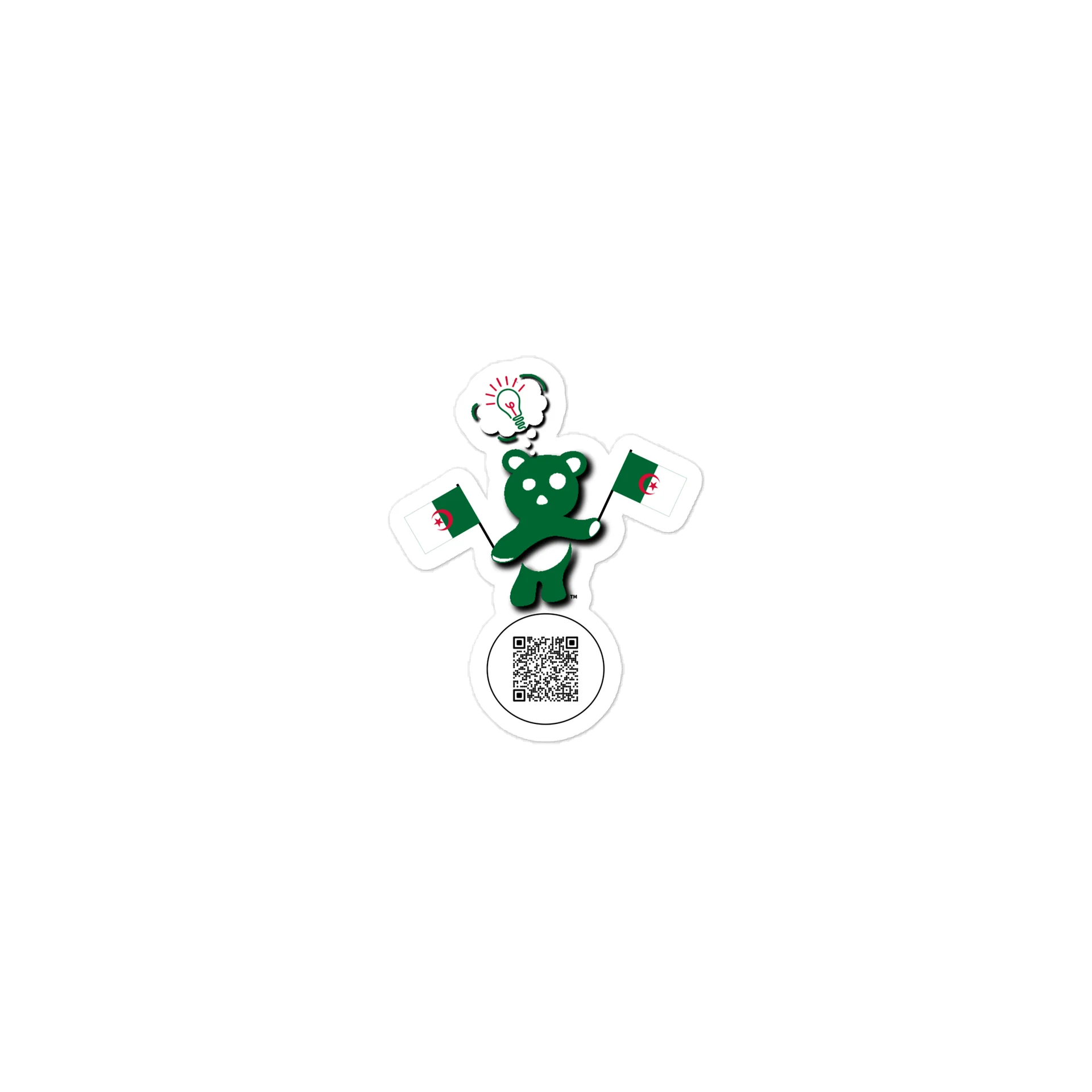 Algeria — Country Bear Sticker | BehrBrained Media product image (1)