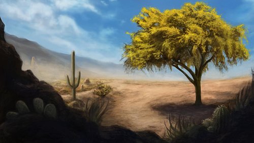 Palo Verde tree during daytime and nighttime for my digital painting class 🪵🌼🌵 

+ some quick environmental studies leading u...