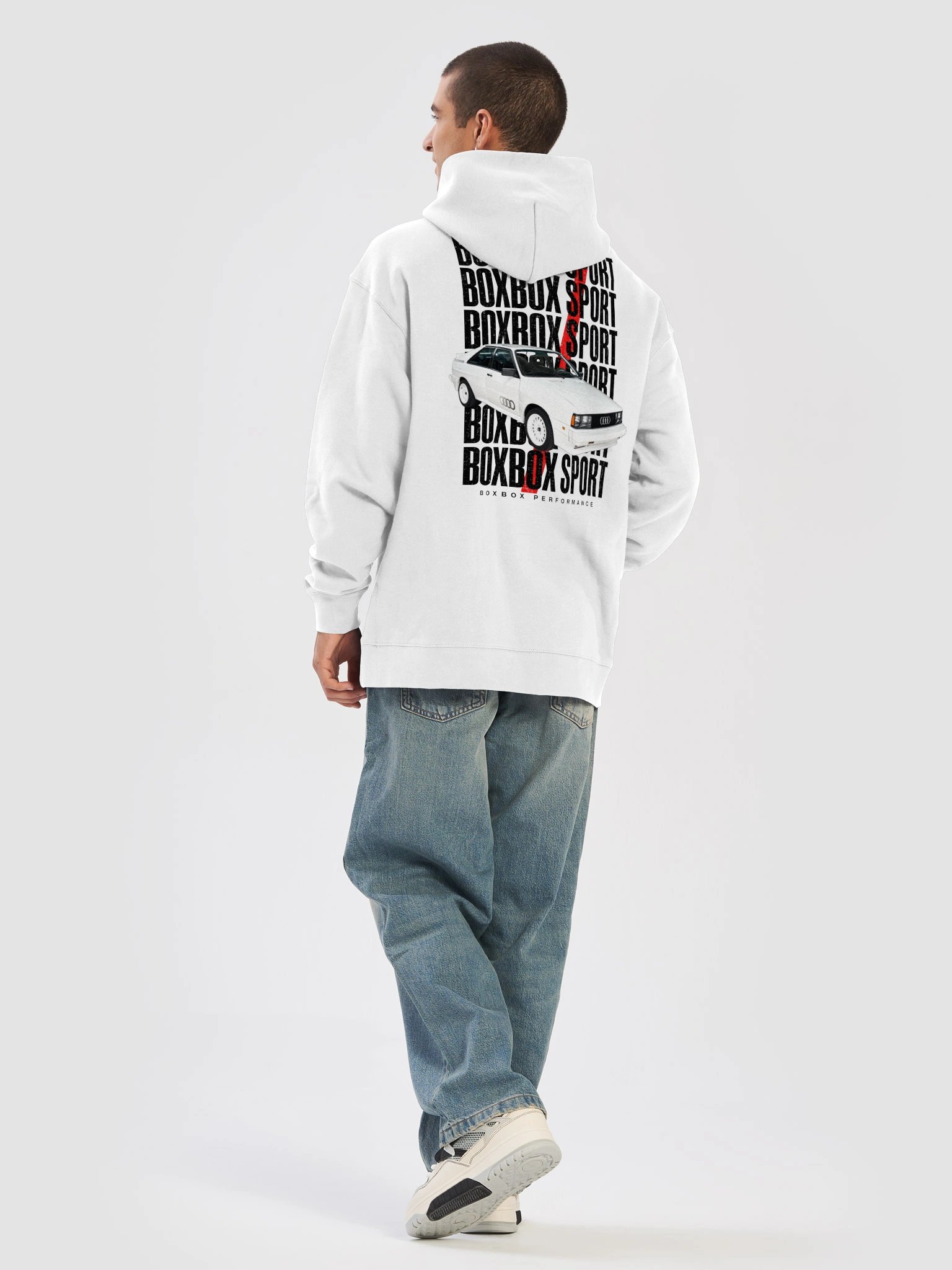 BOXBOX Quattro Sport Hoodie White product image (6)