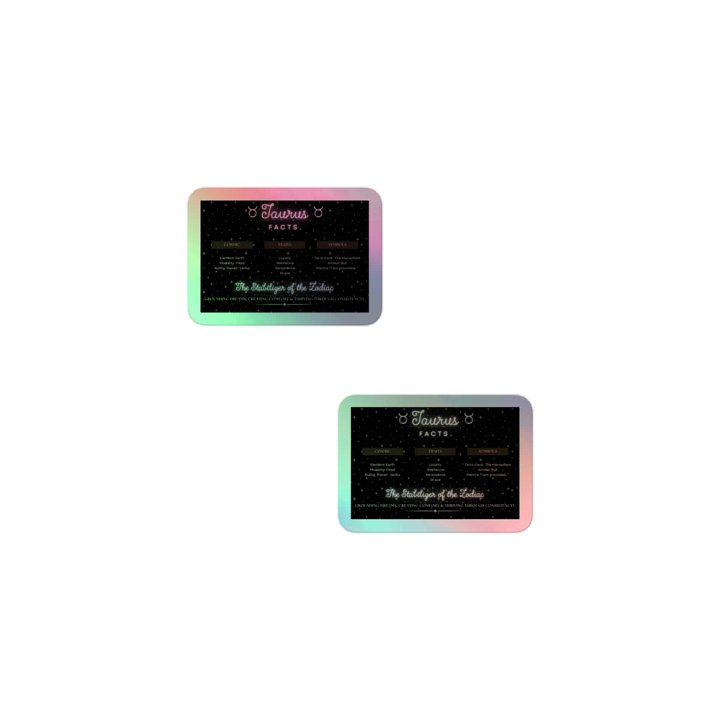 Taurus 2025, Attributes Table, Holo Stickers product image (1)