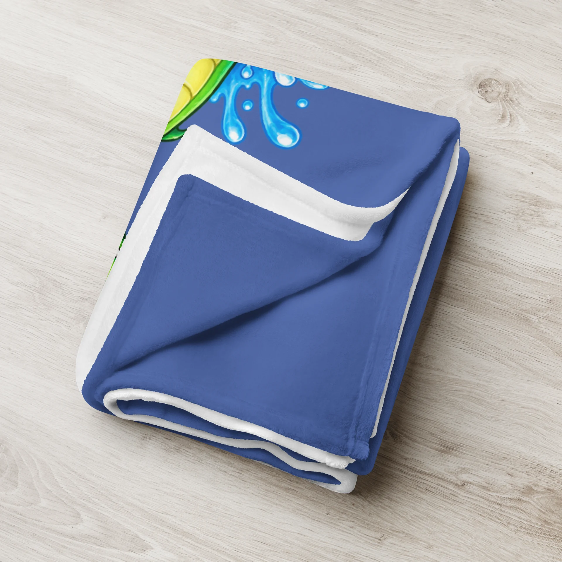 Bubbles the Sea Monster Throw Blanket - Navy product image (3)