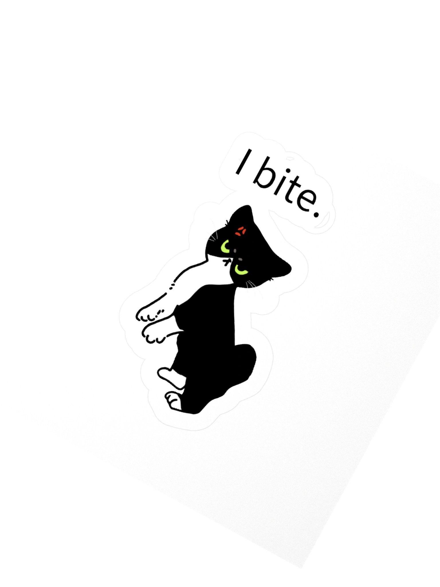 I bite. Sticker product image (2)