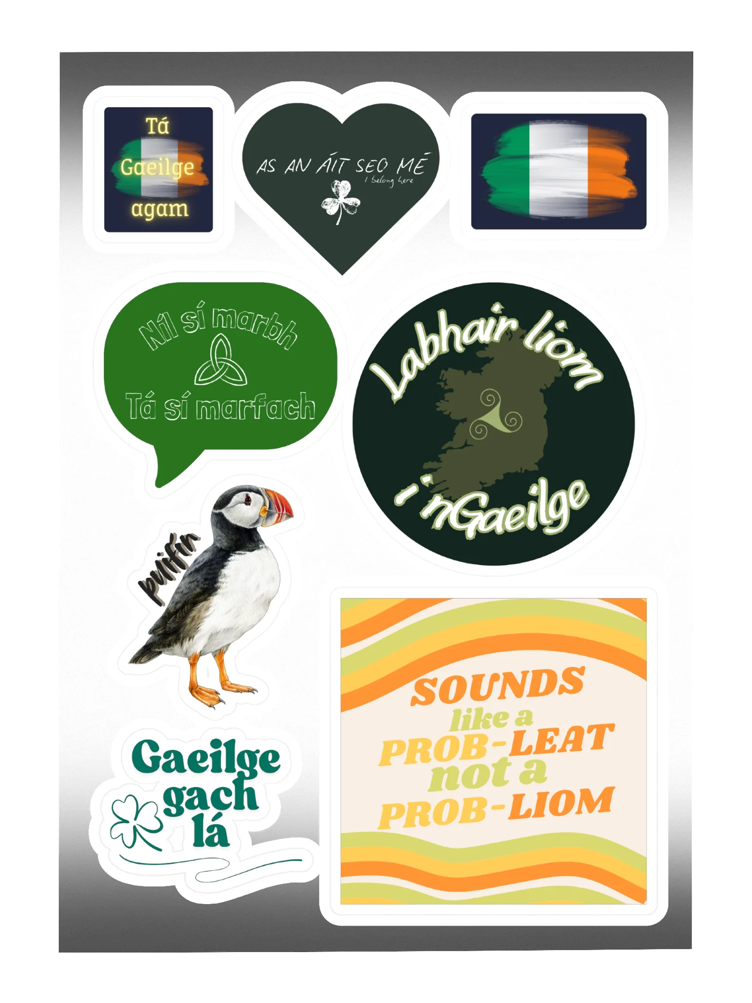Gaeilge Immersion Starter Pack Sticker Sheet product image (3)