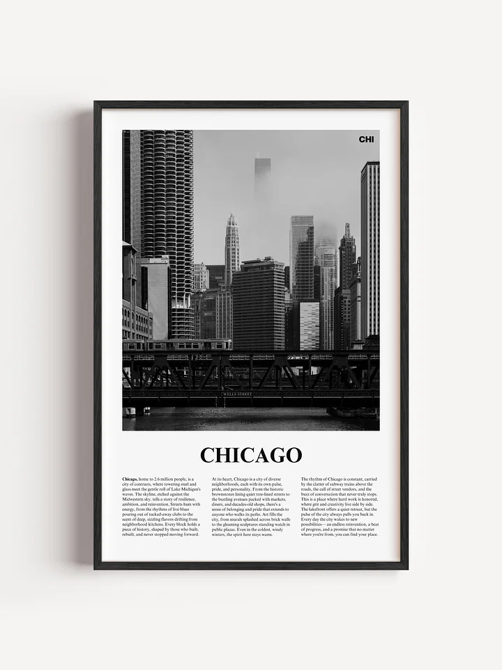 Chicago 02 Newspaper Poster | Framed product image (1)
