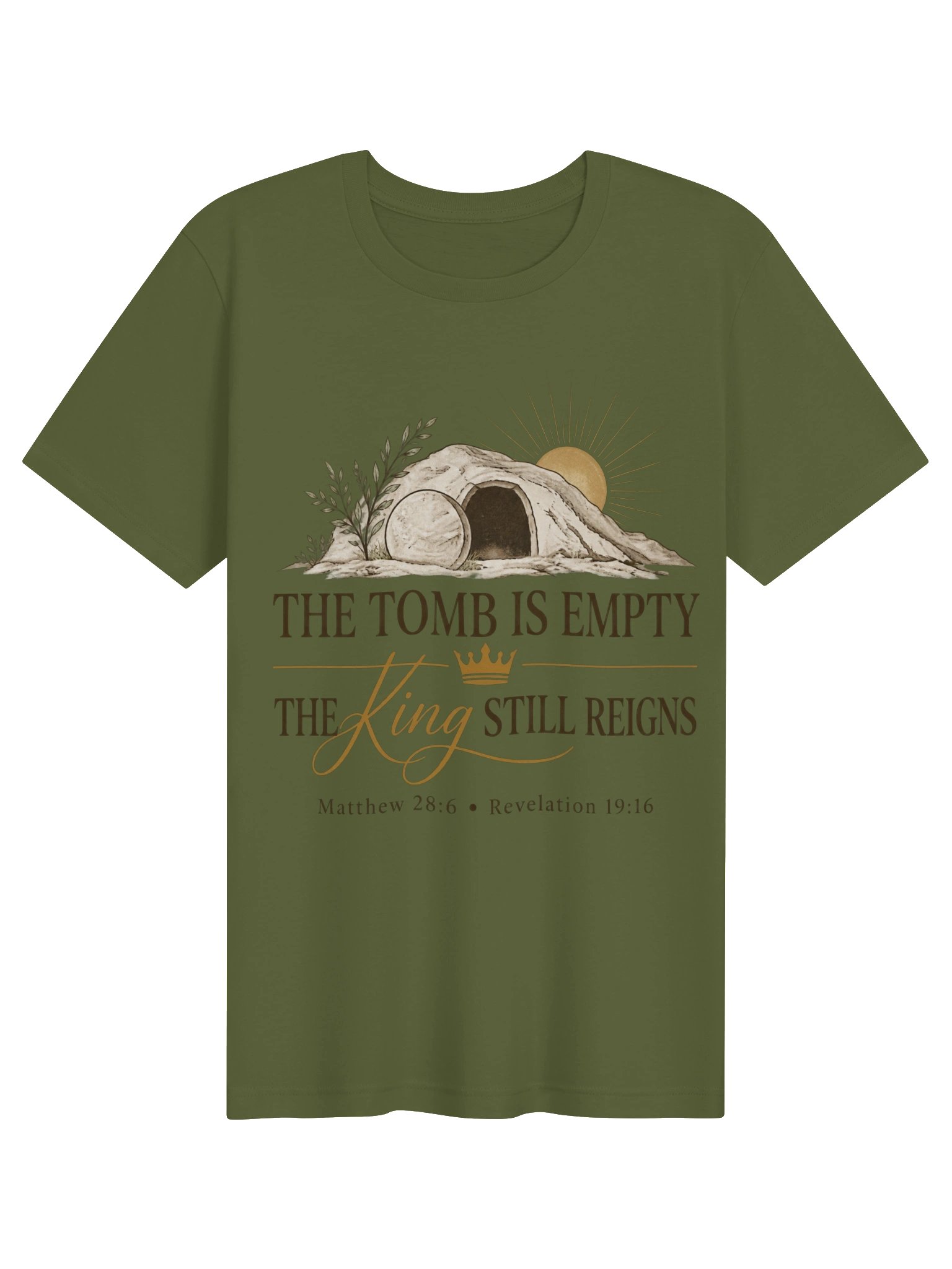 The Tomb Is Empty The King Still Reigns Christian T-Shirt – Resurrection Jesus Tee product image (3)