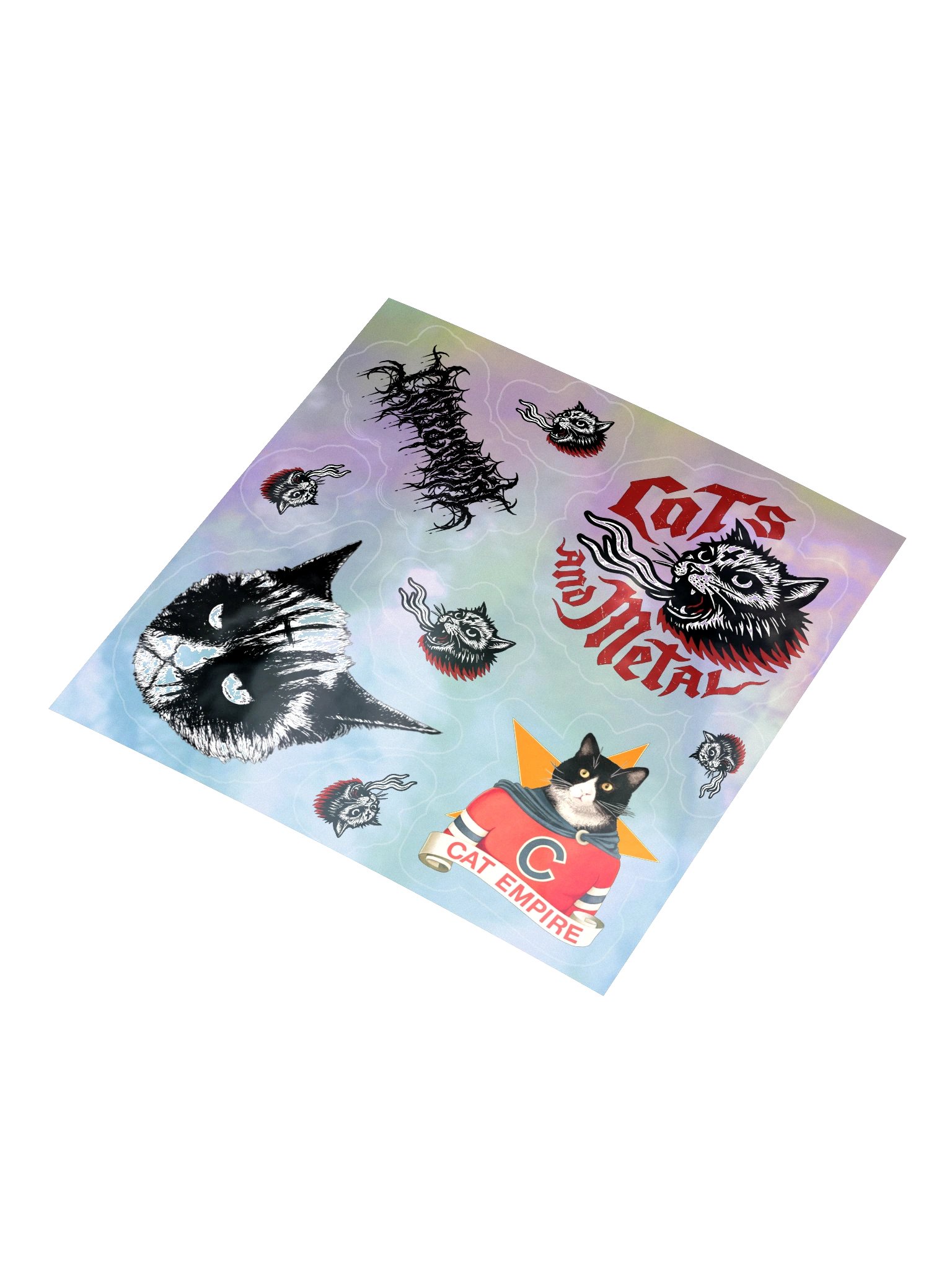 CATS AND METAL HOLO STICKER SET 5.5" × 5.5" product image (4)