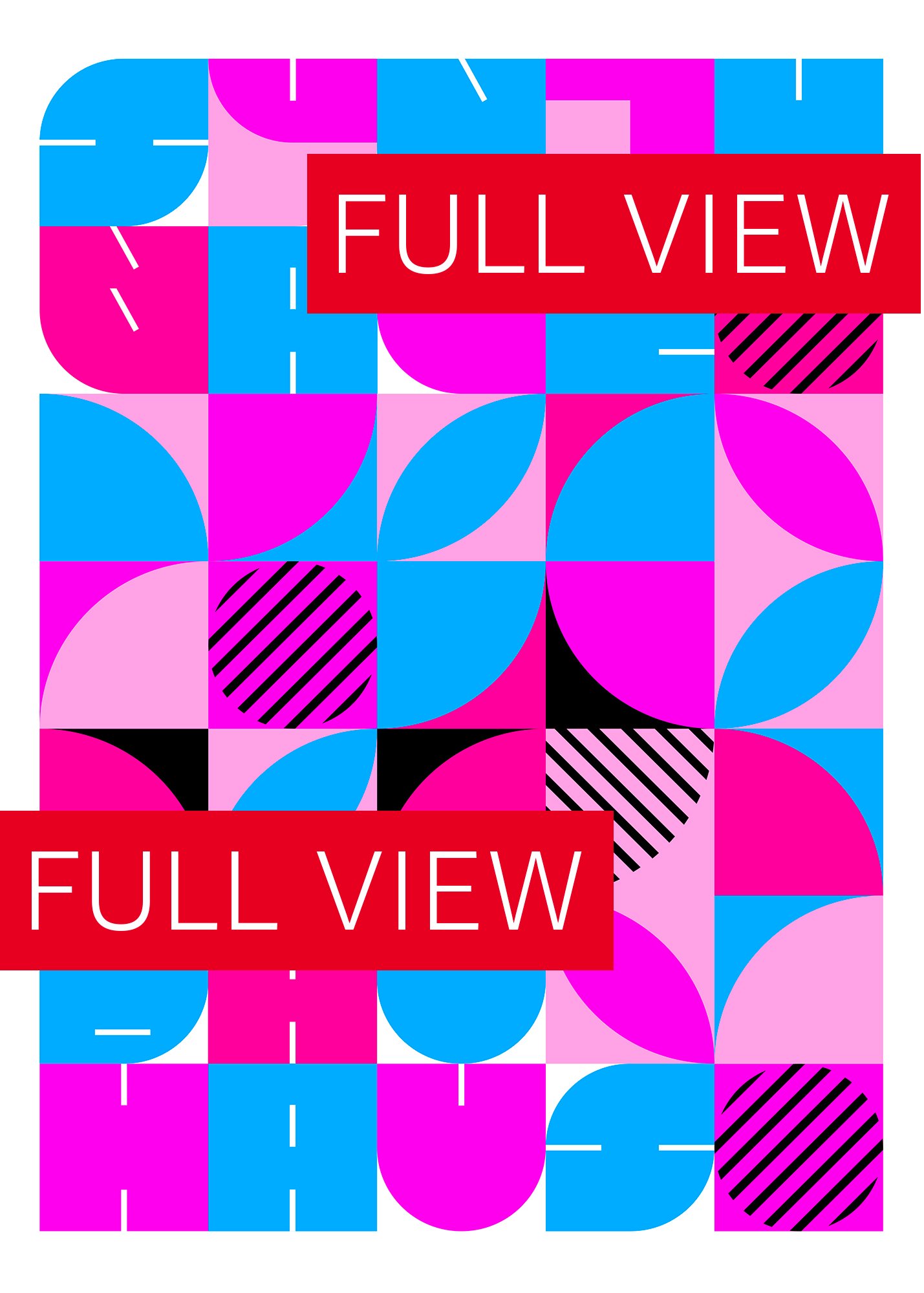 Bauhaus Synthwave #2 poster (fuchsia/magenta-blue) — abstract poster, retrowave print, vaporwave geometric art, 1980s print,1930s wall decor product image (3)