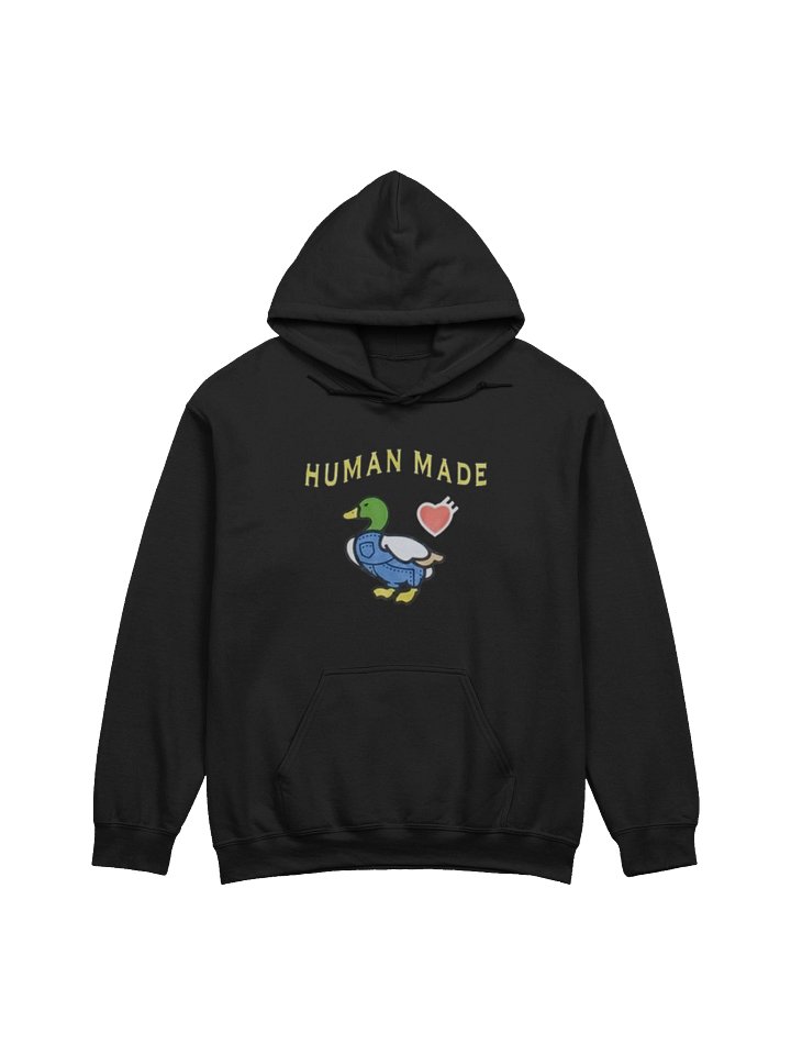 Human Made Duck Graphic Black Hoodie with Back Text Print product image (1)