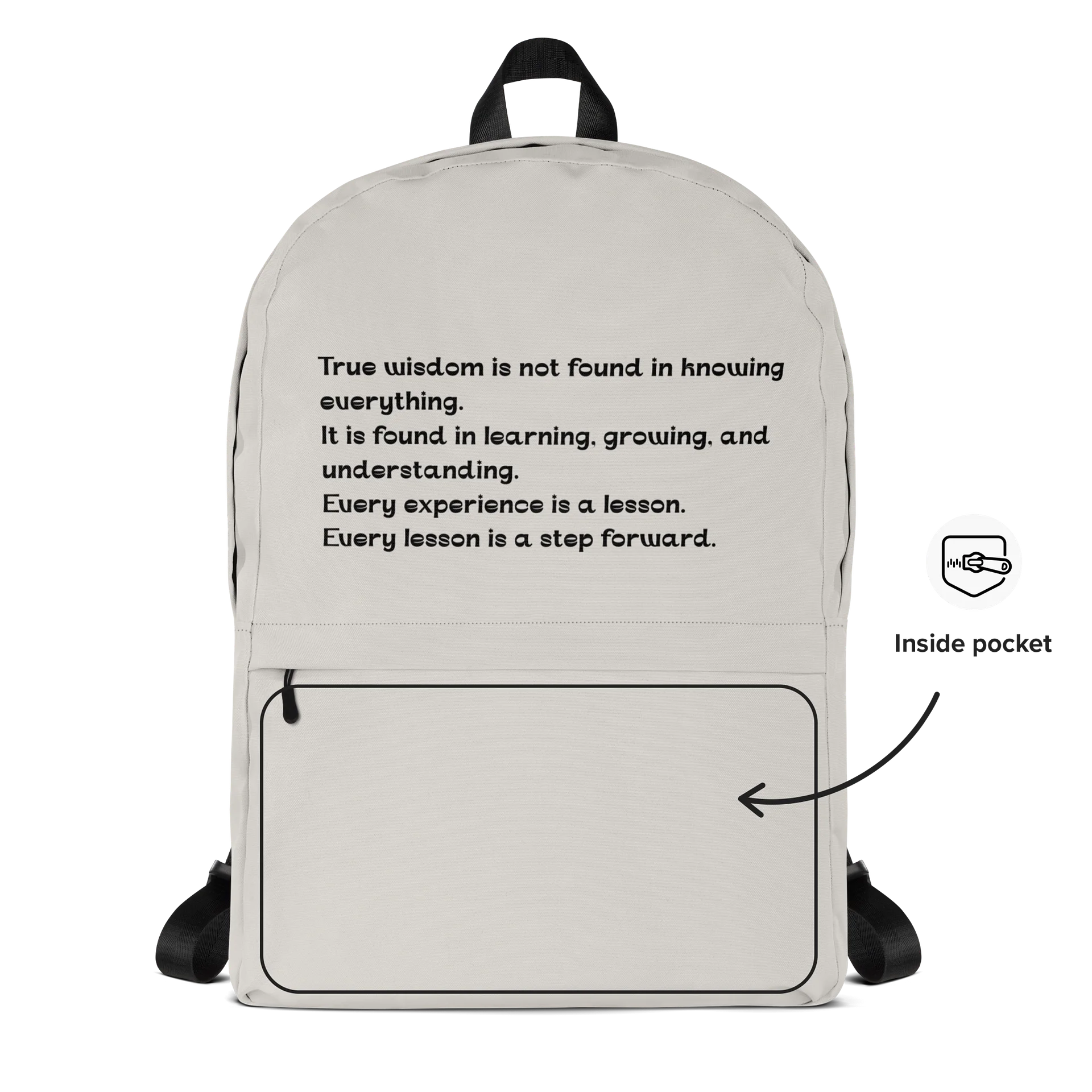 Wisdom Minimalist Backpack | Inspirational Everyday Travel & School Backpack product image (7)