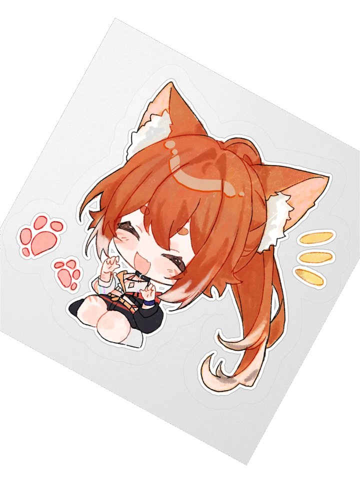 Kitzumii Chibi (eyes closed) Sticker product image (2)