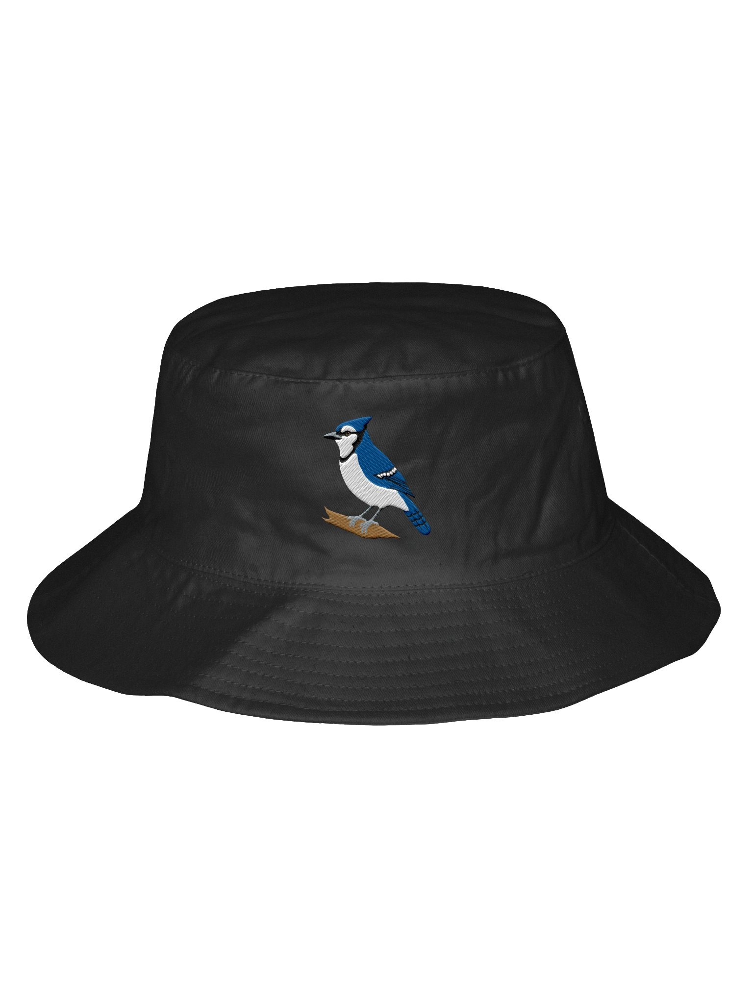 Blue Jay Embroidered Bucket Hat | Blue Jay Bird Sun Hat product image (2)