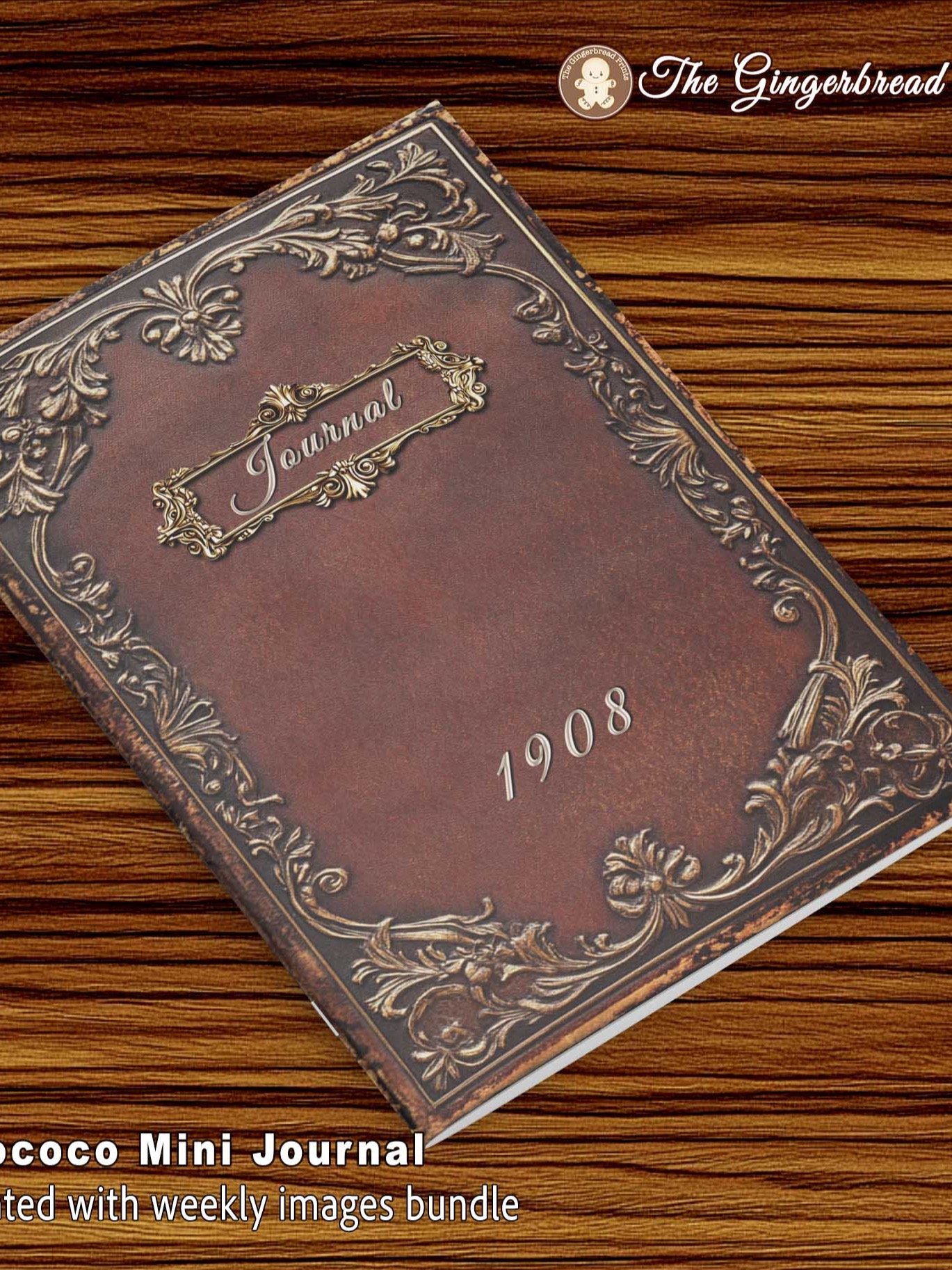 100 Rococo Frames Labels+Mini journal+cards Digital product image (11)