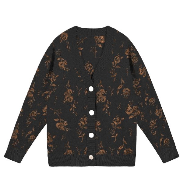 Knitted Copper Rose Woman's Lightweight Cardigan | Cozy and Stylish Outerwear product image (1)