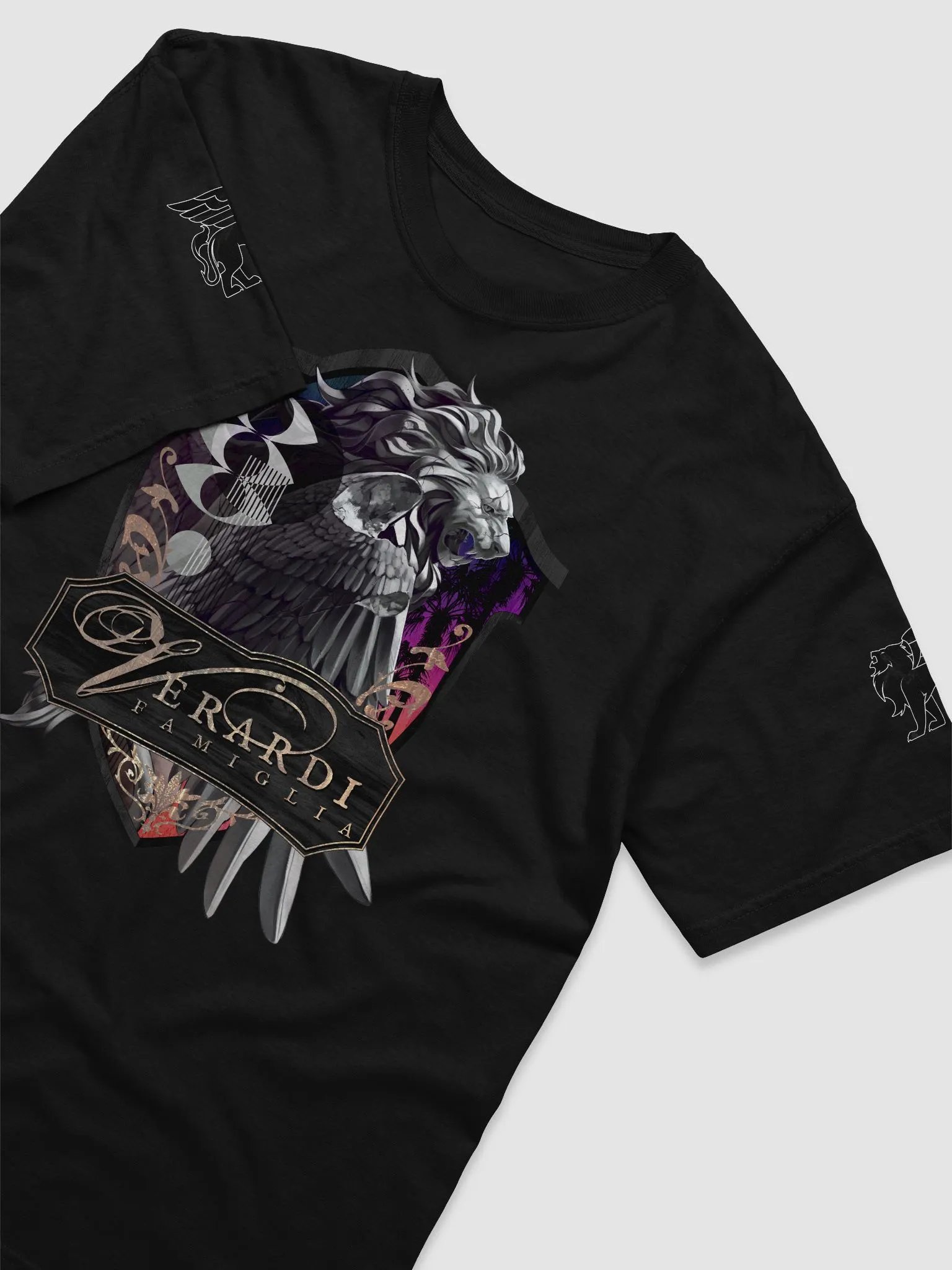 Verardi Famiglia Pub Sign (Black Lions) ✦ Comfort Colors Garment-Dyed Heavyweight T-Shirt product image (3)
