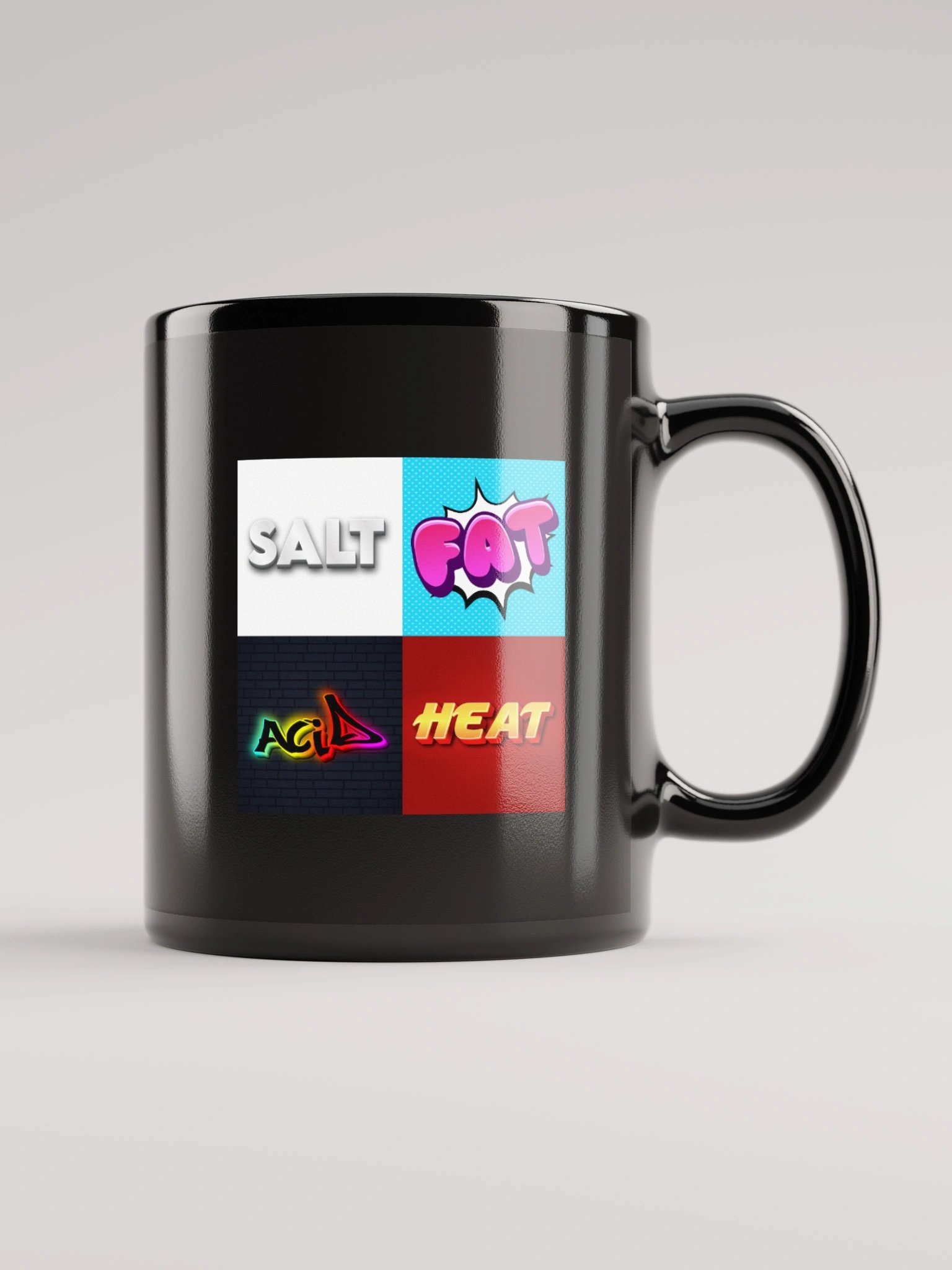 Salt Fat Acid Heat - Black Glossy Mug product image (5)