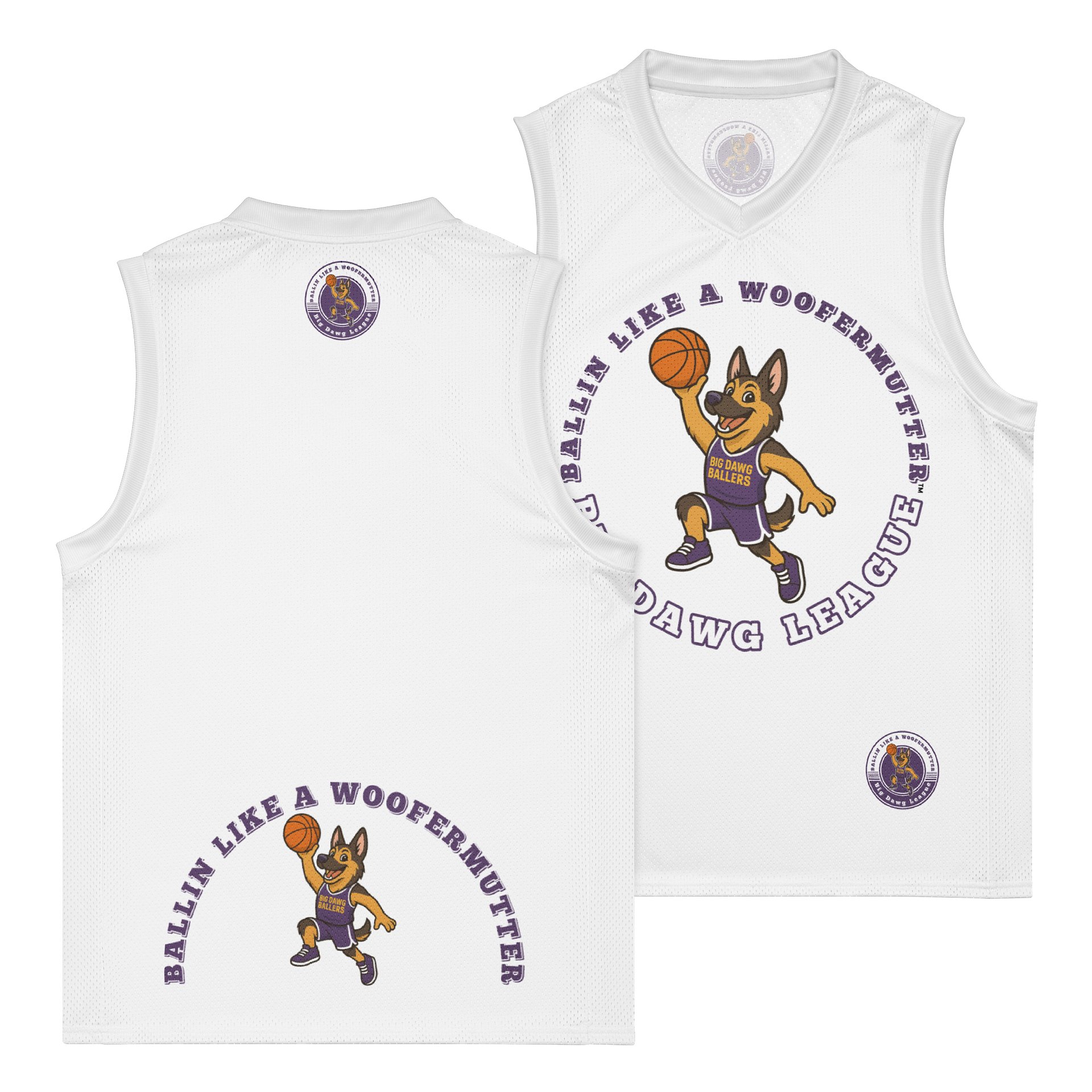 German Shepherd Ballin Like A WooferMutter™ Premium Basketball Jersey product image (1)