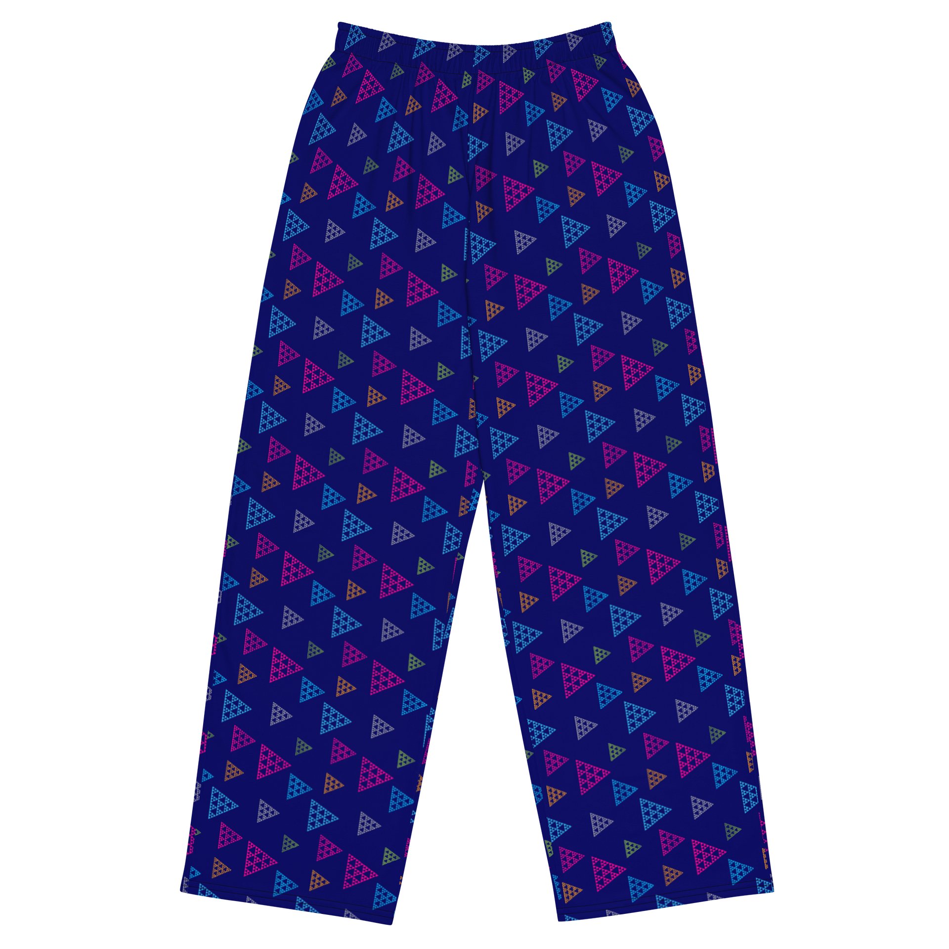 Colorful Geometric Triangles Wide-Leg Pants product image (1)