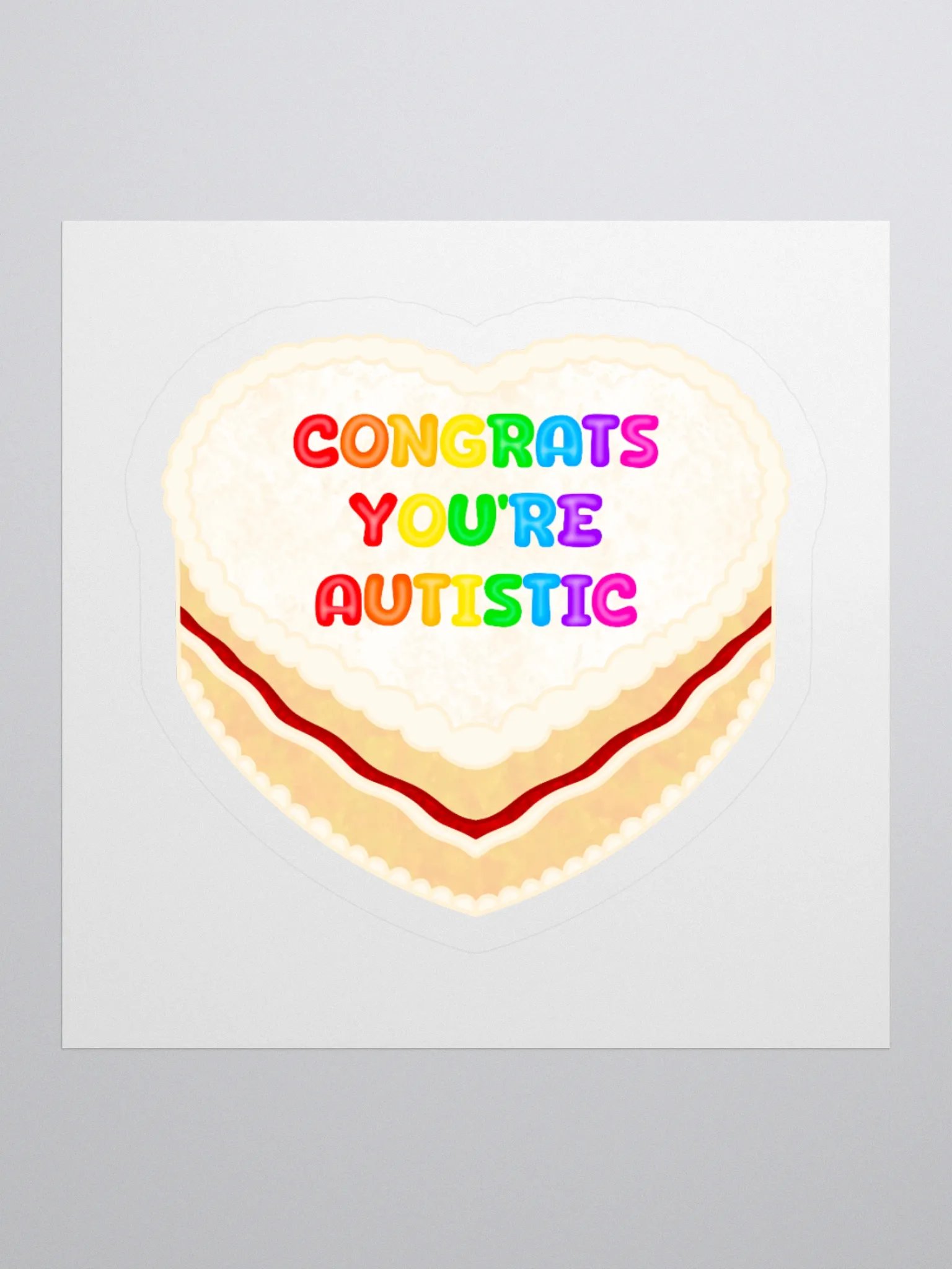 Autistic Cake Sticker product image (1)