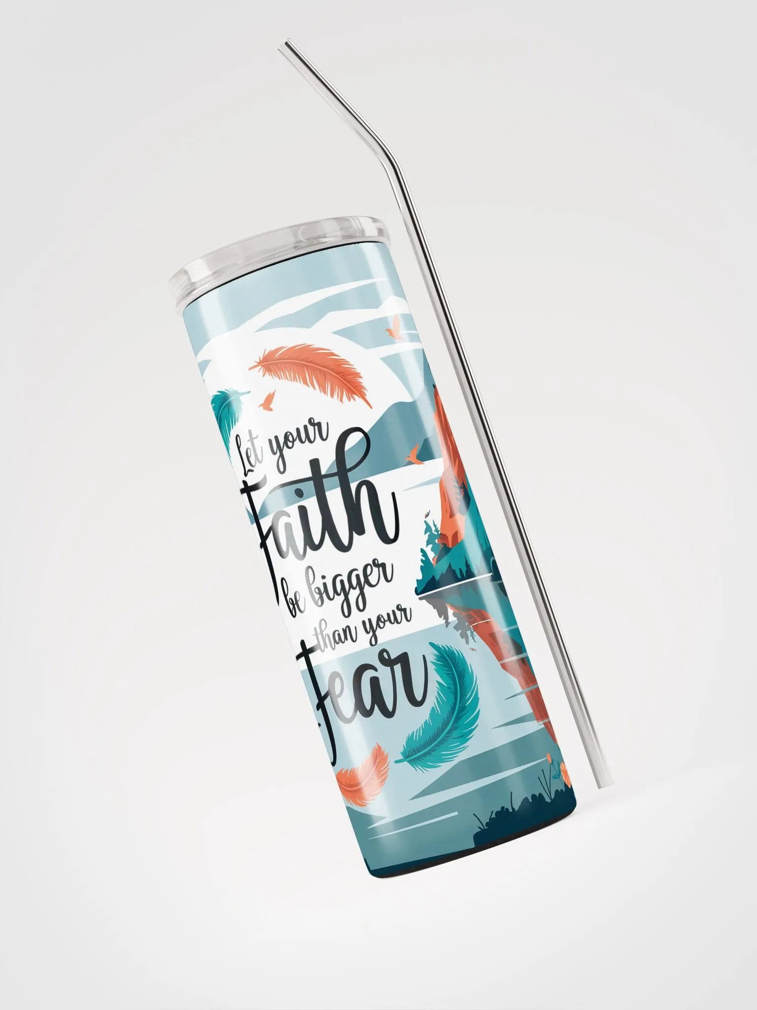 Faith Over Fear Stainless Steel Tumbler product image (4)
